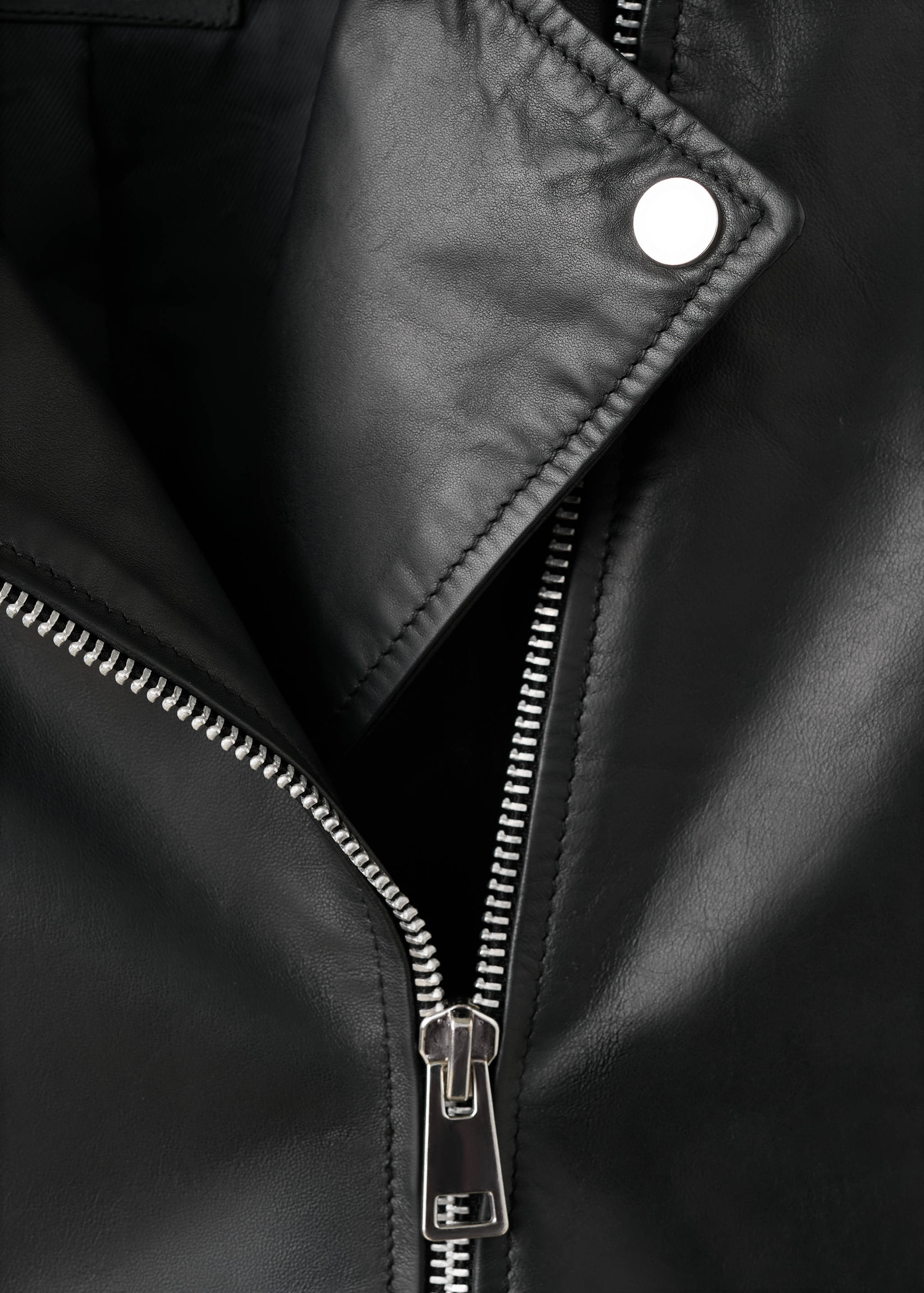 Blouson biker en cuir - Détail de l'article 8