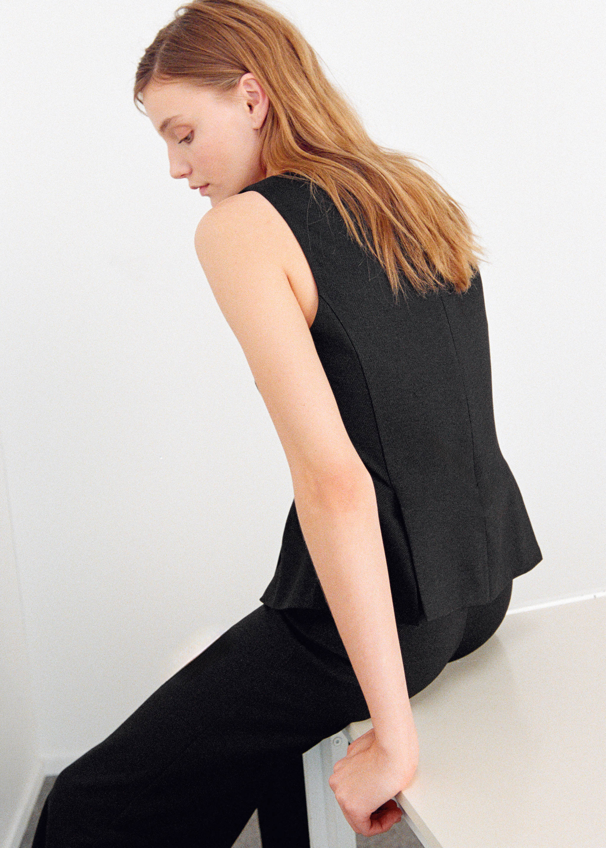 Peplum-style jumpsuit - Reverse of the article