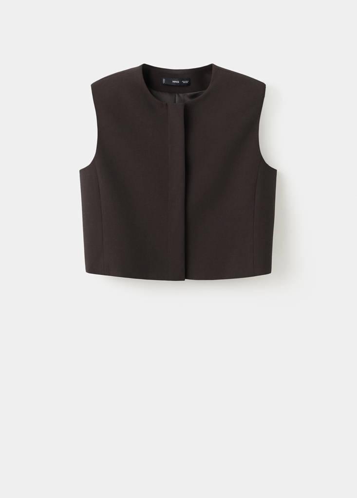 Wool-blend crop top — Grey