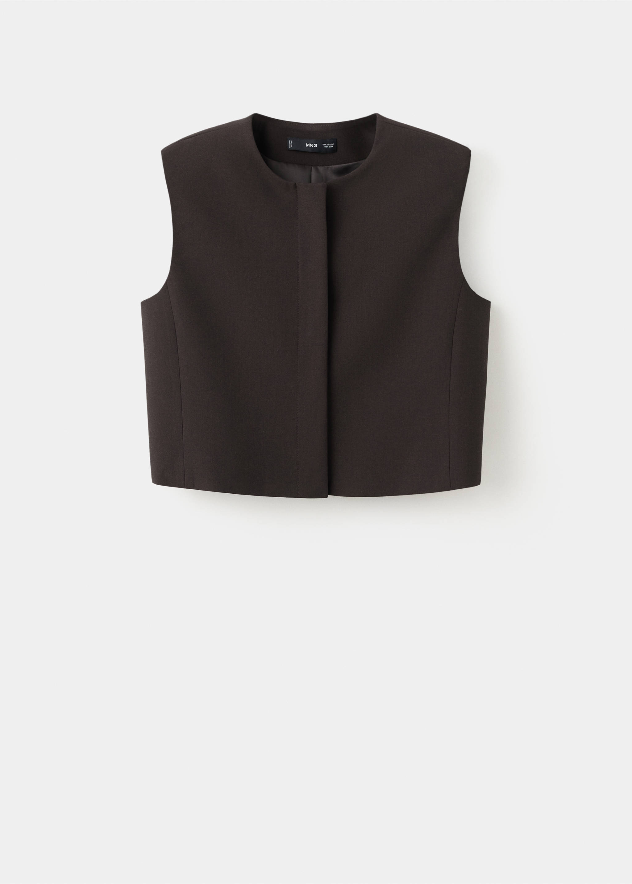 Atasan crop campuran wol - Barang tanpa model, Abu-abu. Ref: 27081281-00.