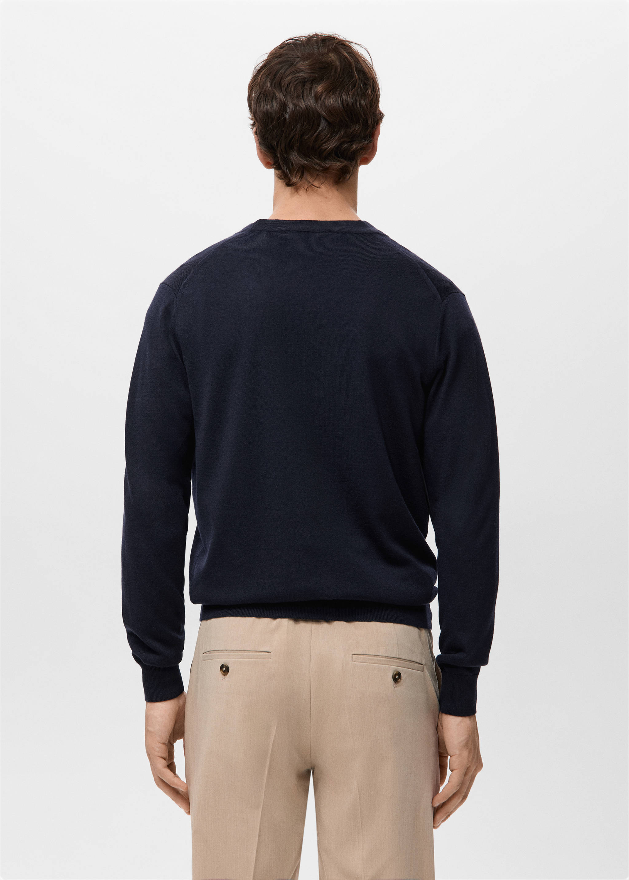 100% merino wool cardigan - Reverse of the article