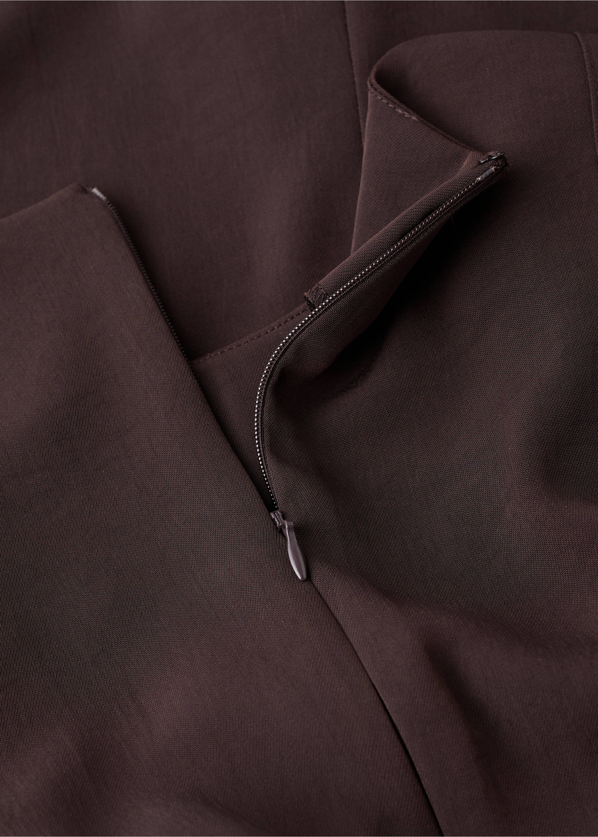 Vestido evasé godets - Detalle del artículo 0, Chocolate. Ref: 27081283-00.