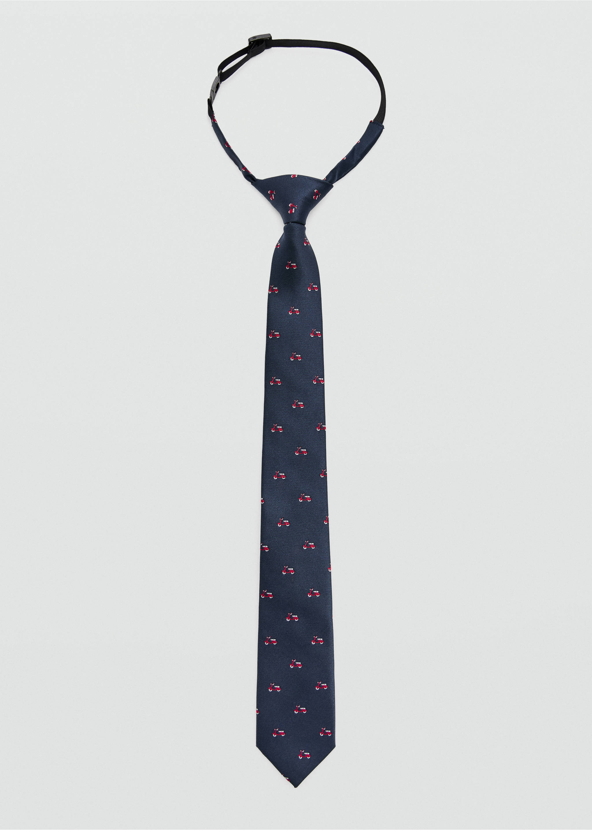 Tie with motorbike print - Article without model, Navy. Ref: 27081284-00.