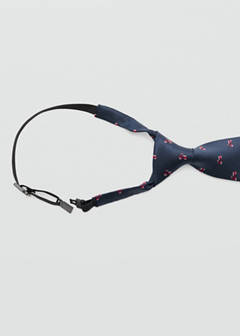 Tie with motorbike print — Navy 2
