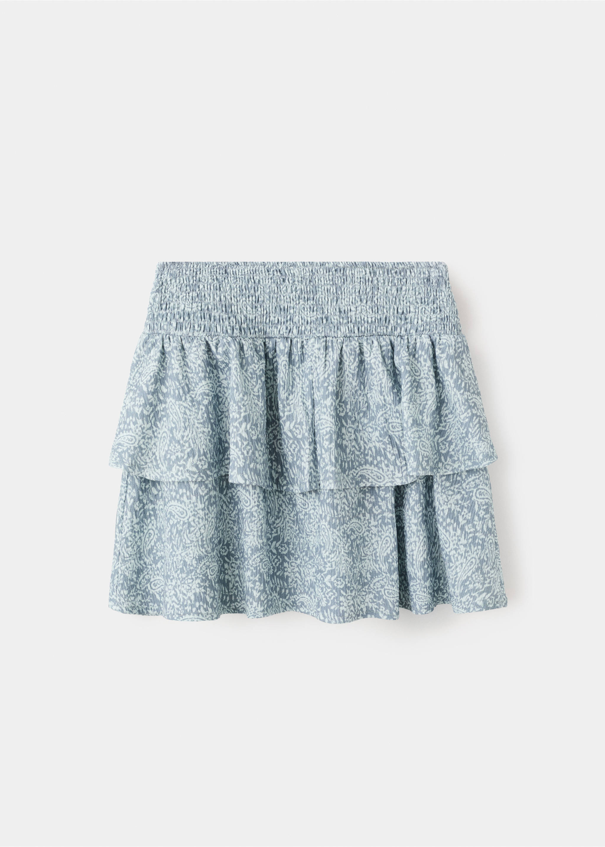 Printed ruffle skirt - Reverse of the article, Blue. Ref: 27081285-00.