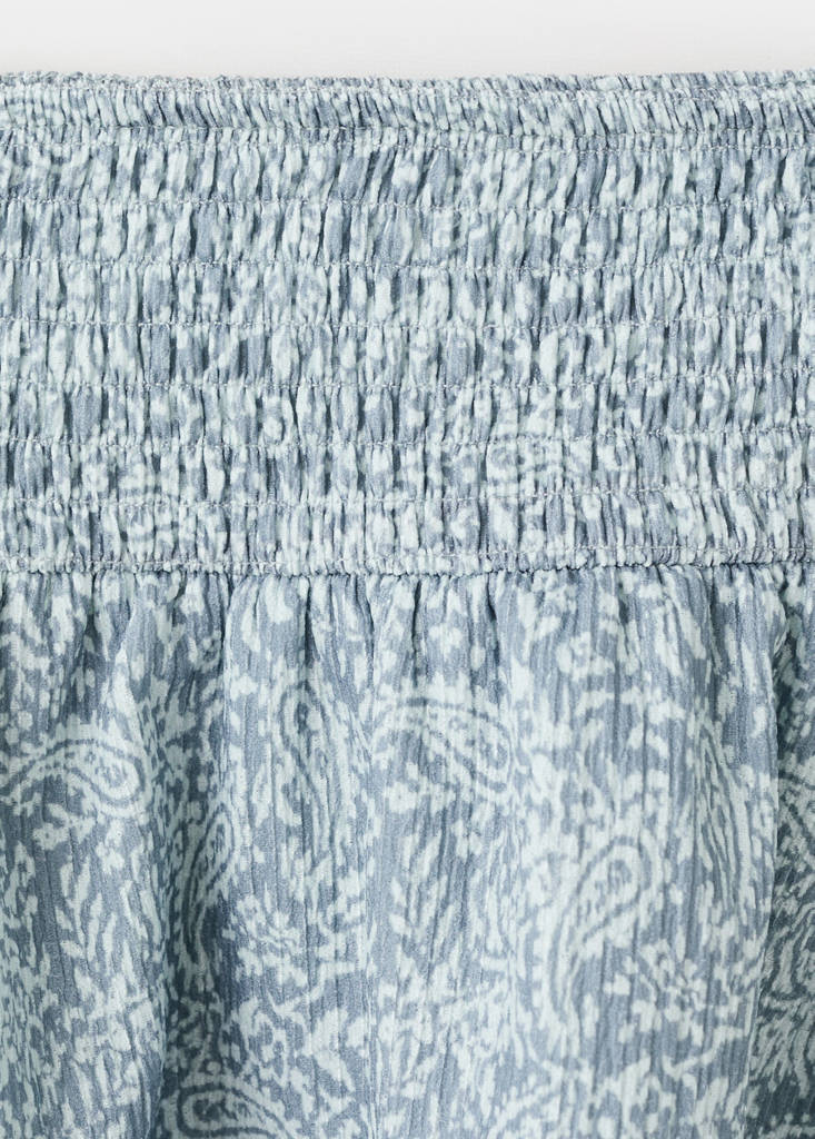 Printed ruffle skirt — Blue
