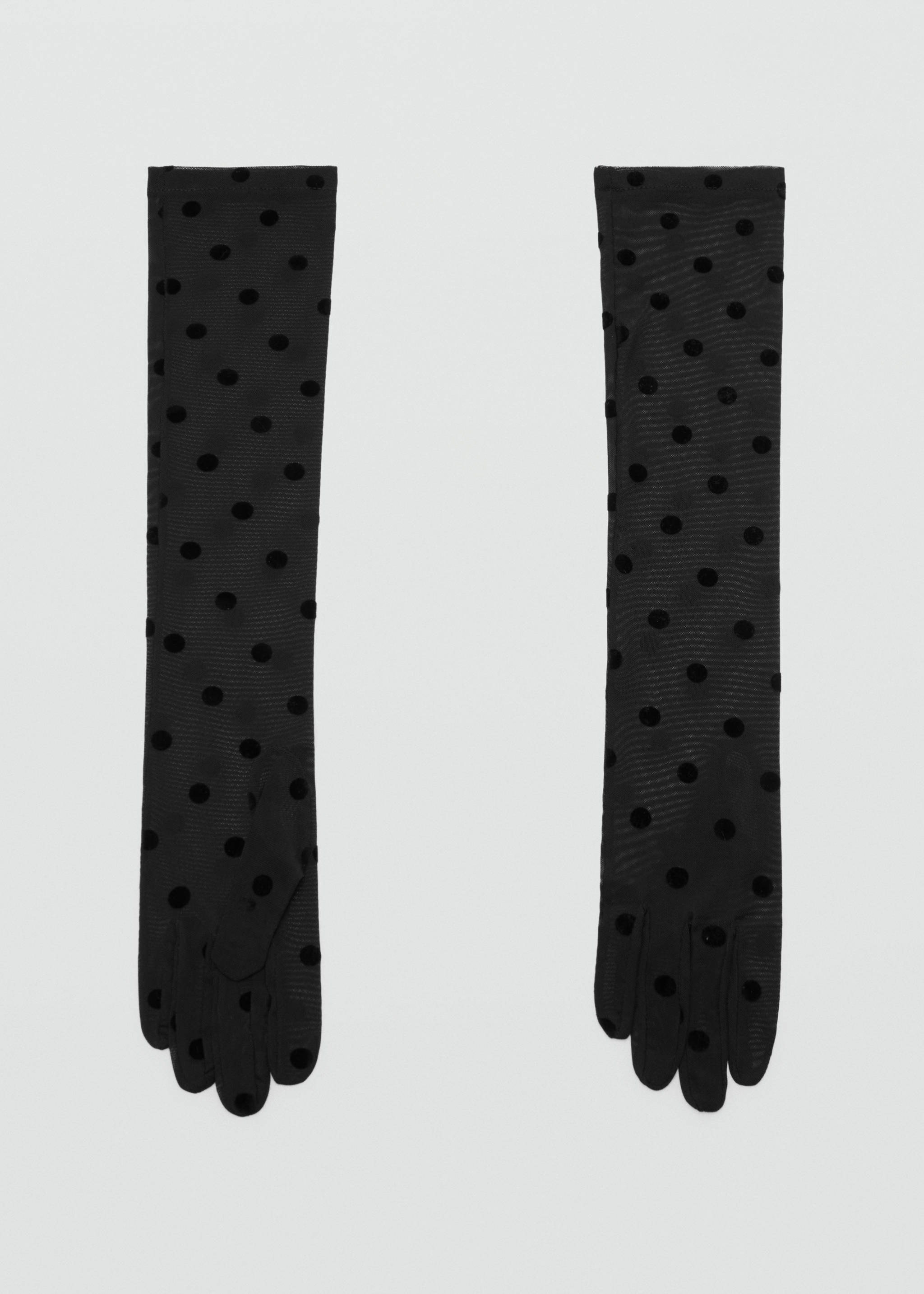 Långa handskar med prickar - Artikel utan modell
