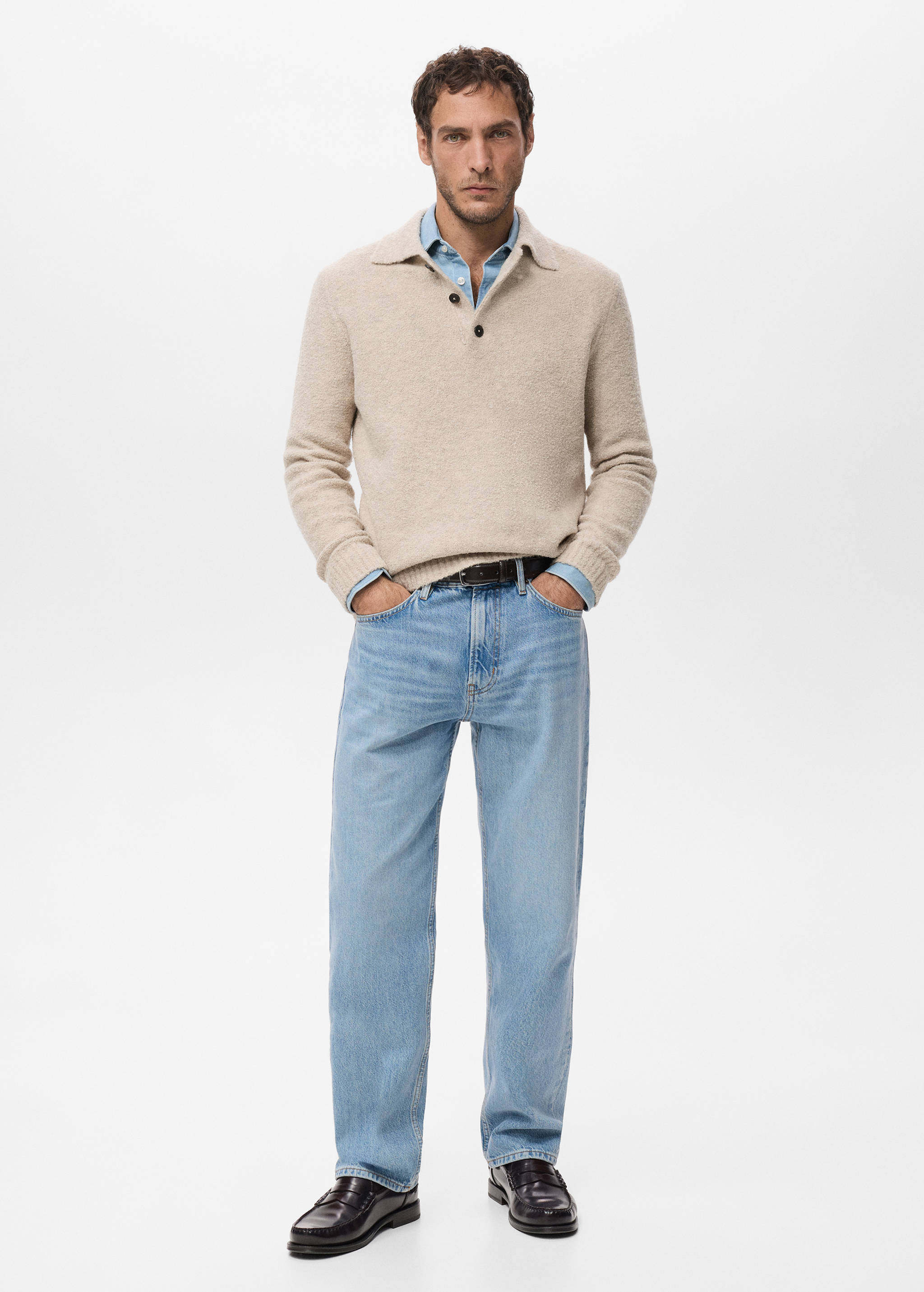 Jersey polo punto mini bouclé - Plano general