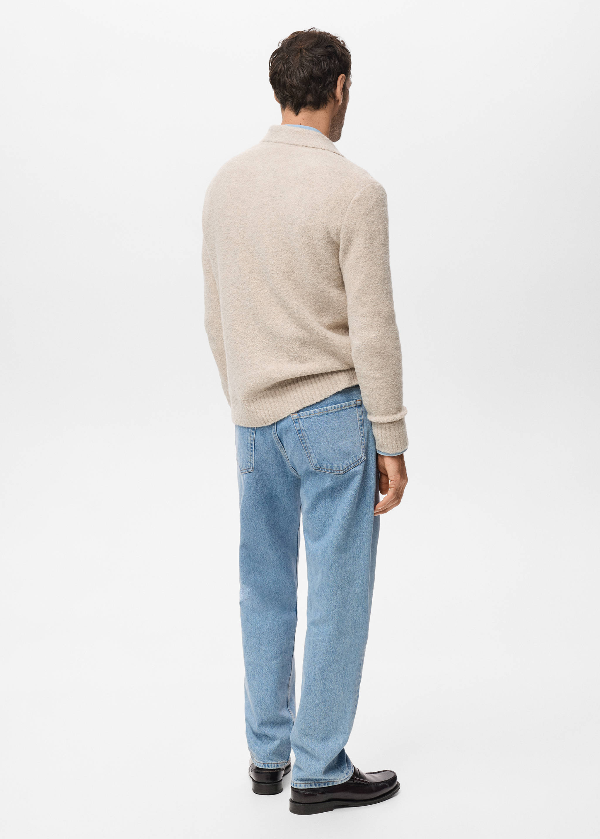 Jersey polo punto mini bouclé - Reverso del artículo