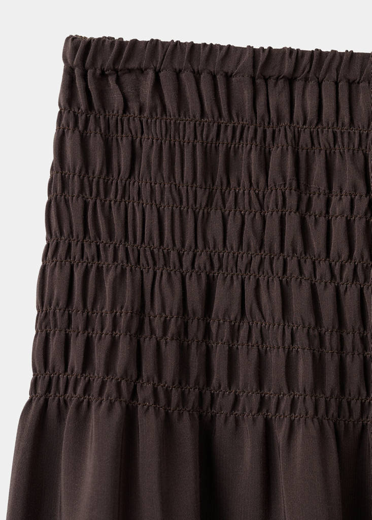 Long gathered panel skirt — Brown