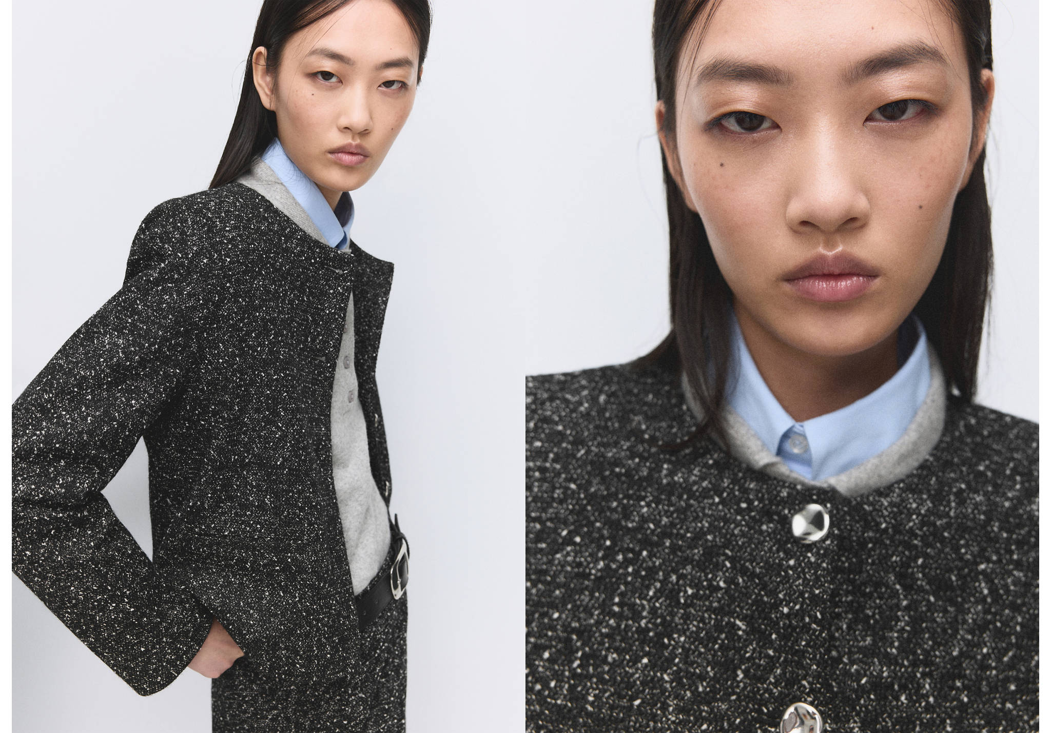 Veste maille jaspée - Plan panoramique