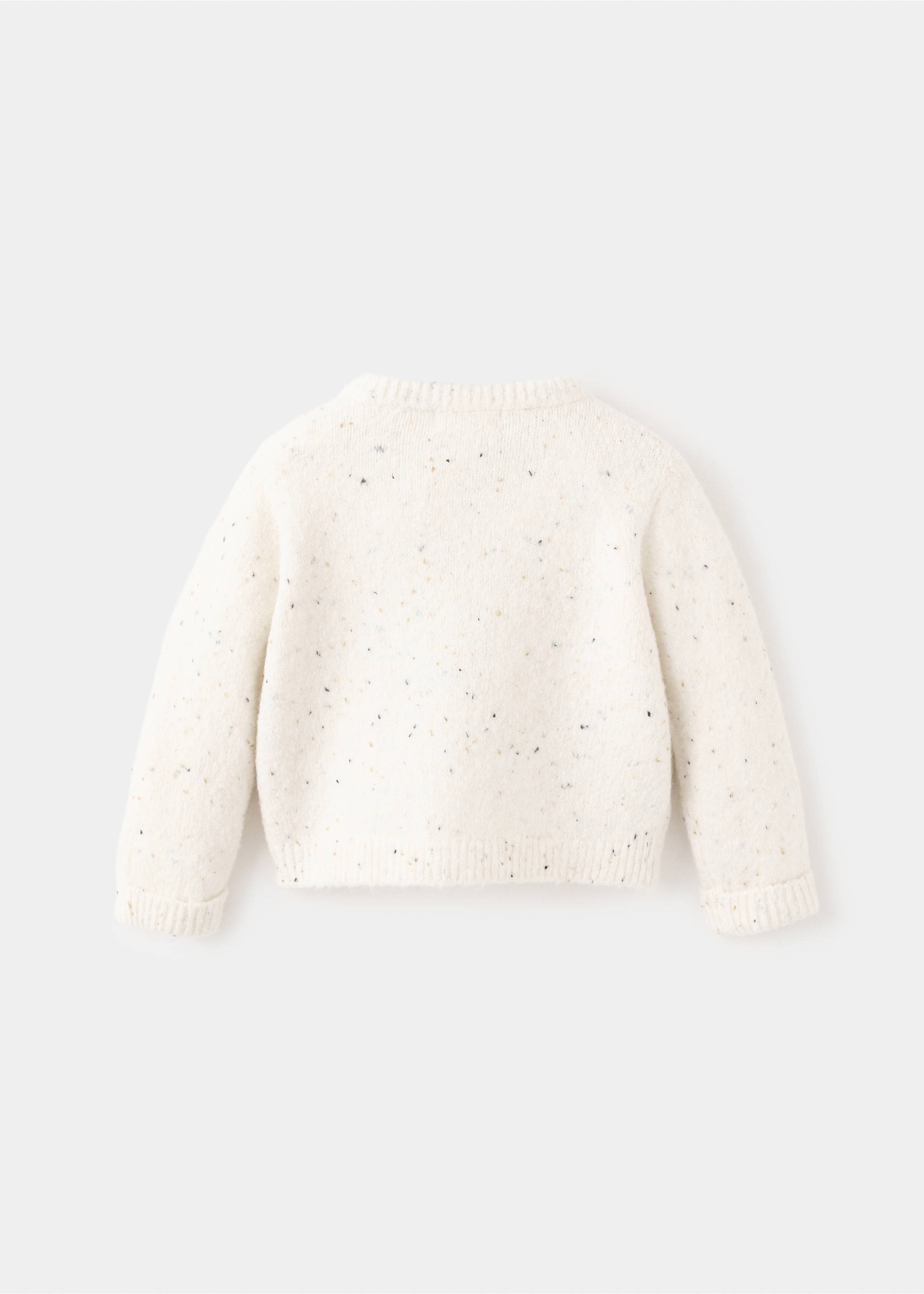 Stickad kofta med mönster - Artikelns baksida, Rå. Ref: 27081294-00.