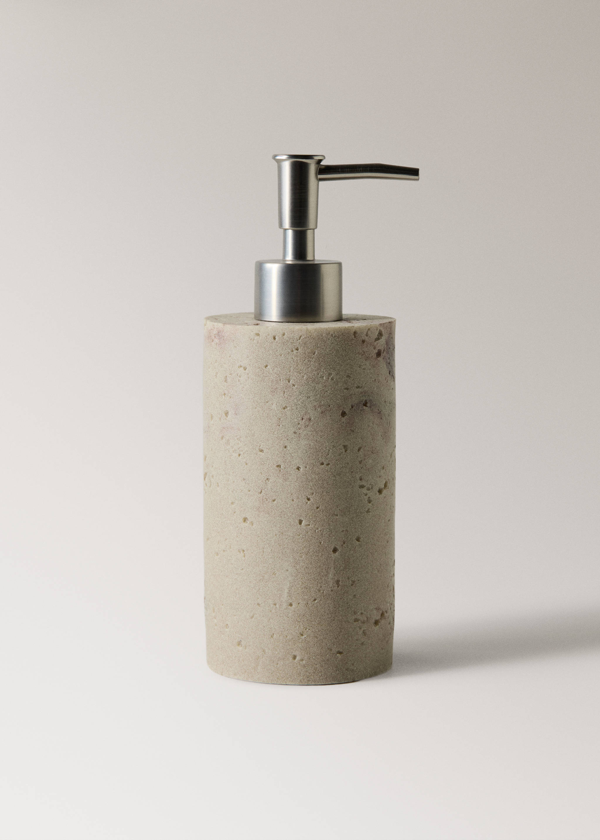 Travertine-effect resin soap dispenser - Article without model