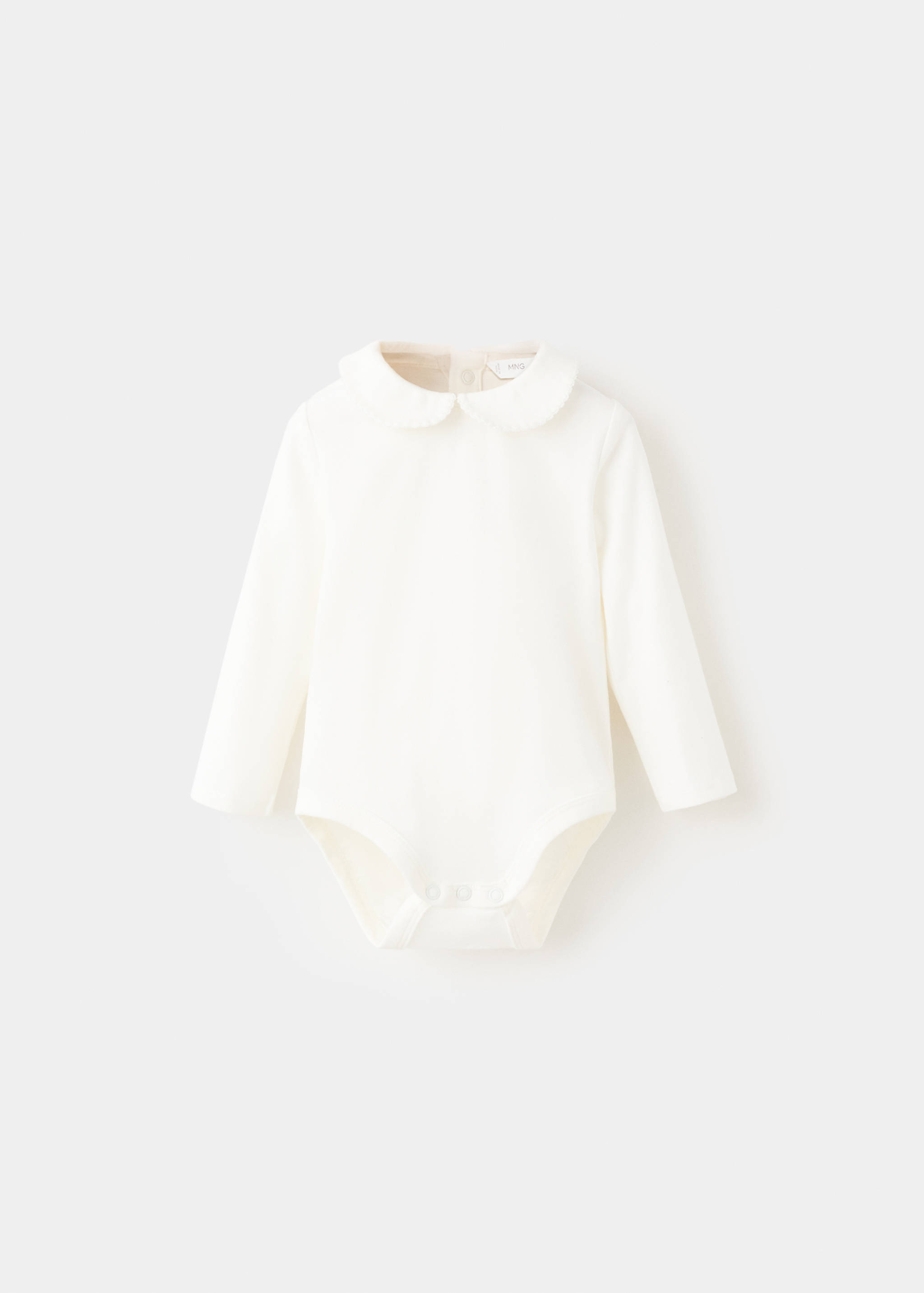 Боді з круглим коміром із вишивкою - Товар без моделі