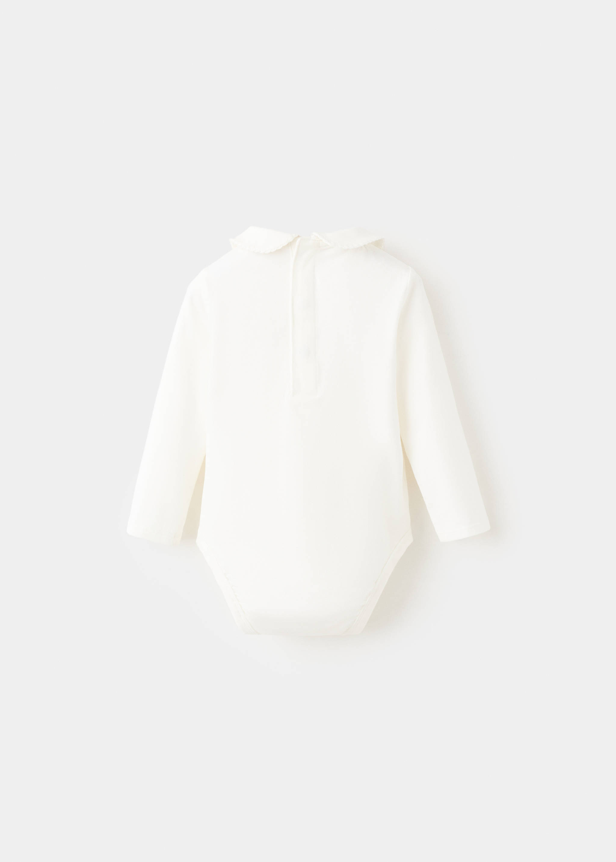 Боді з круглим коміром із вишивкою - Зворотна сторона товару