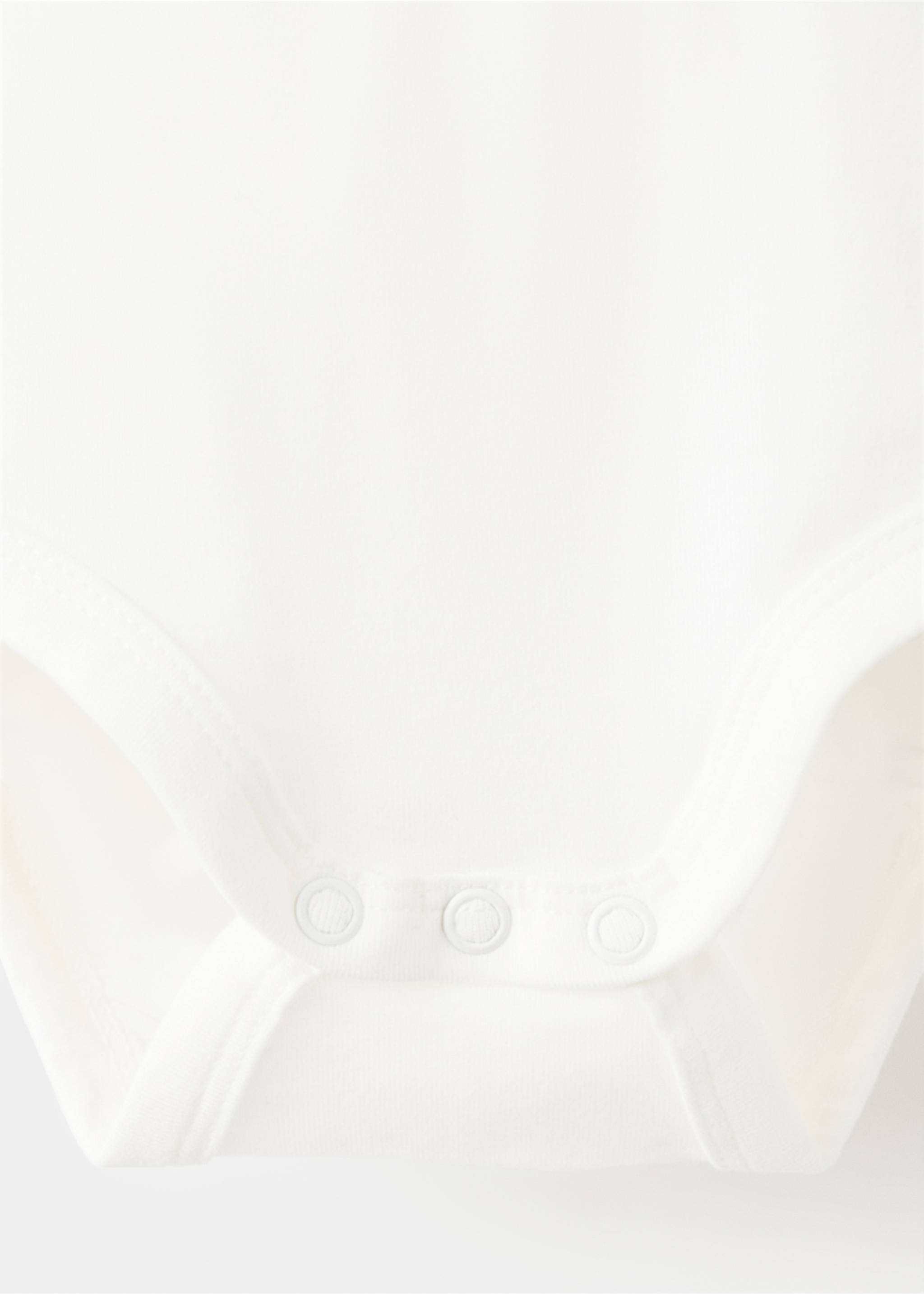 Embroidered baby bodysuit with collar - Details of the article 0, Off White. Ref: 27081298-00.