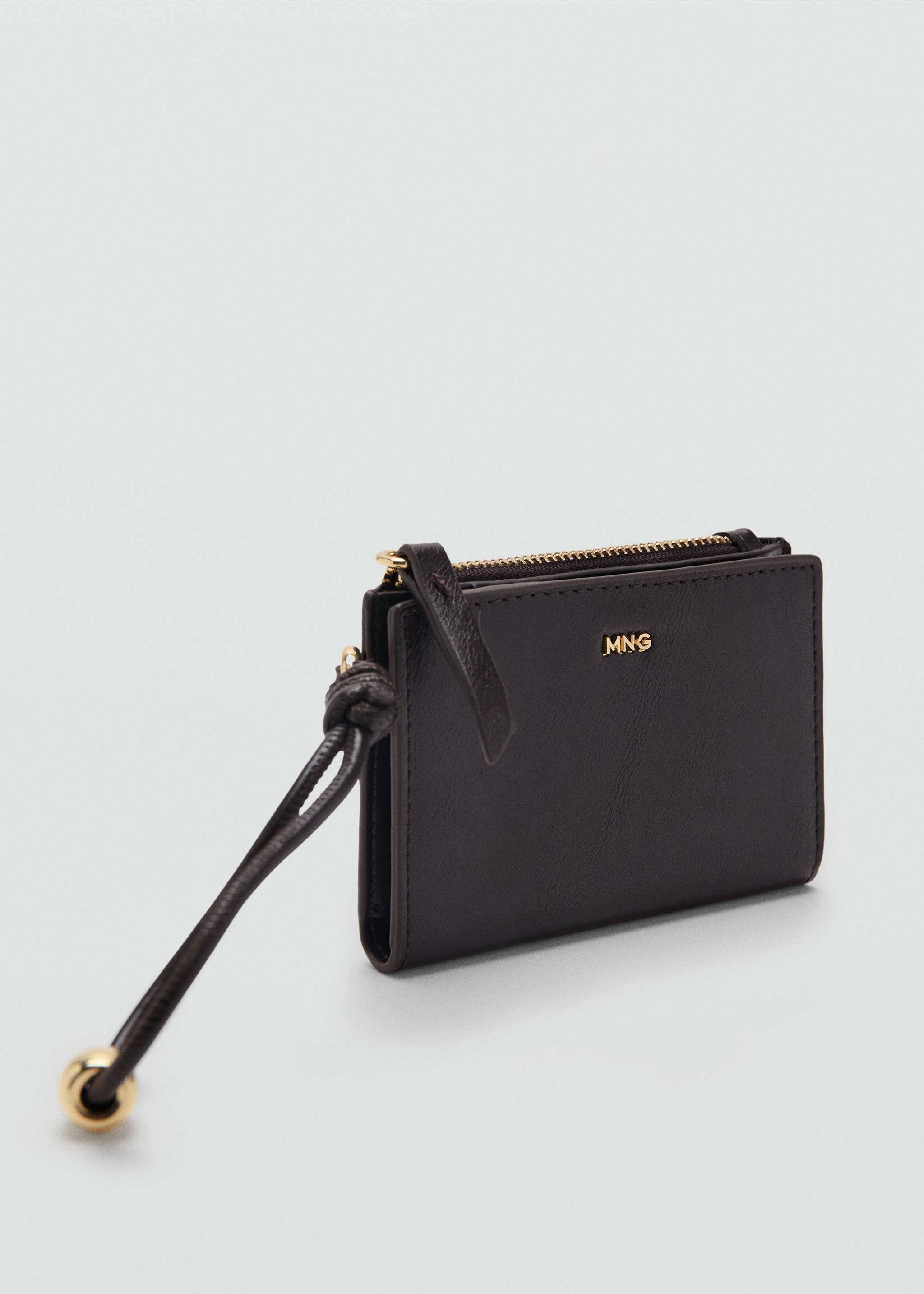 Mini-bead small purse - Medium plane, Chocolate. Ref: 27081300-00.