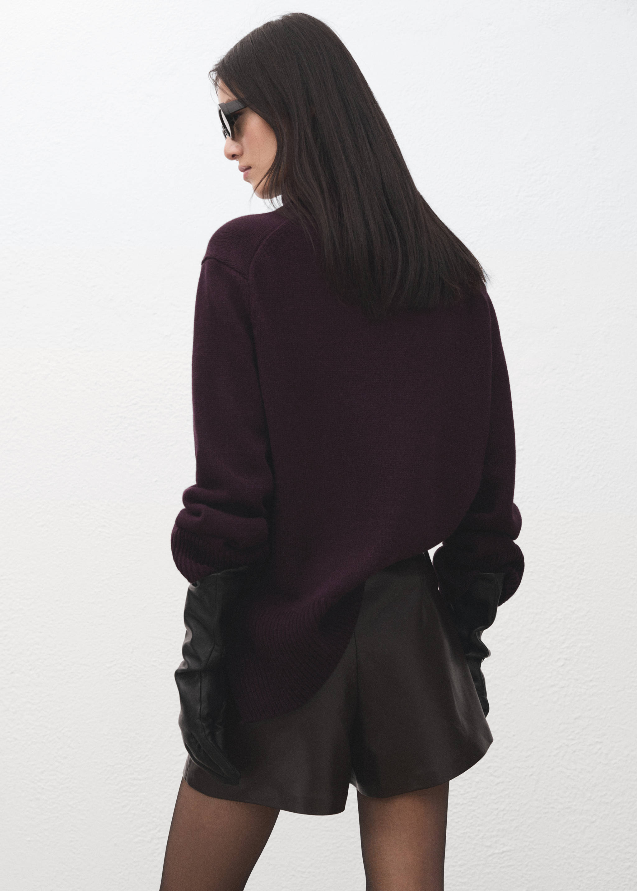 Faux-leather culottes - Reverse of the article