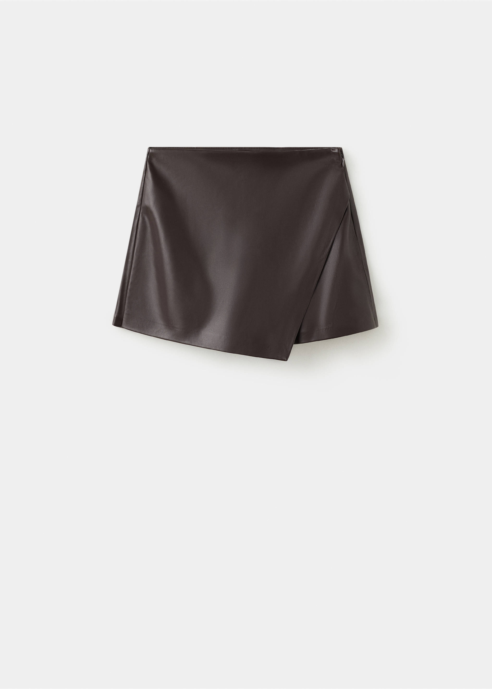Faux-leather culottes - Article without model, Chocolate. Ref: 27081301-00.