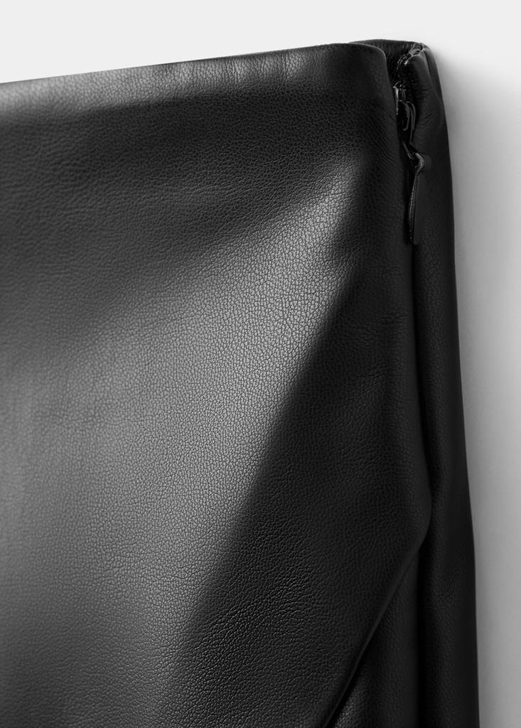 Faux-leather culottes — Black