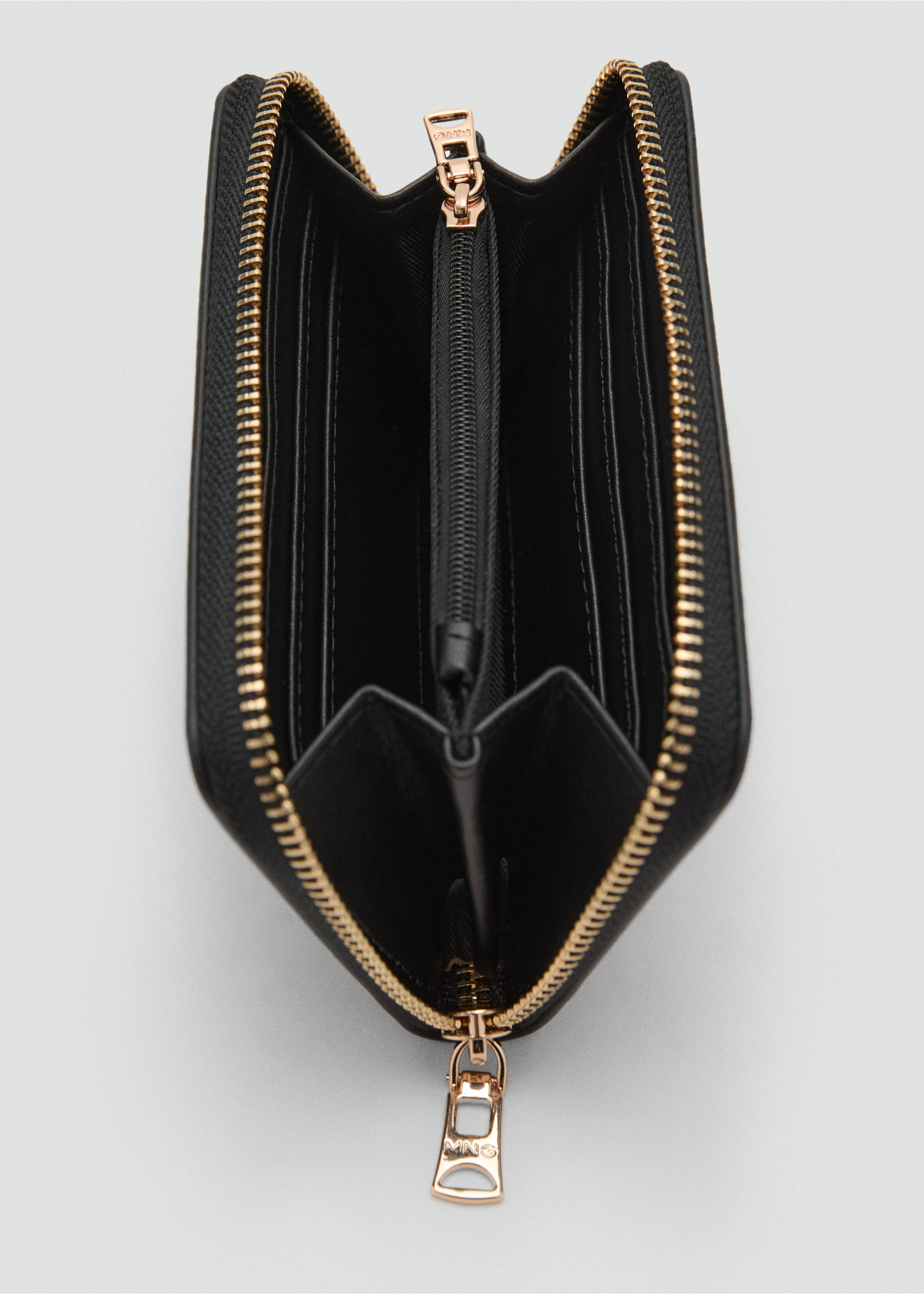 Billetera efecto safiano - Detalle del artículo 1, Negro. Ref: 27081304-00.