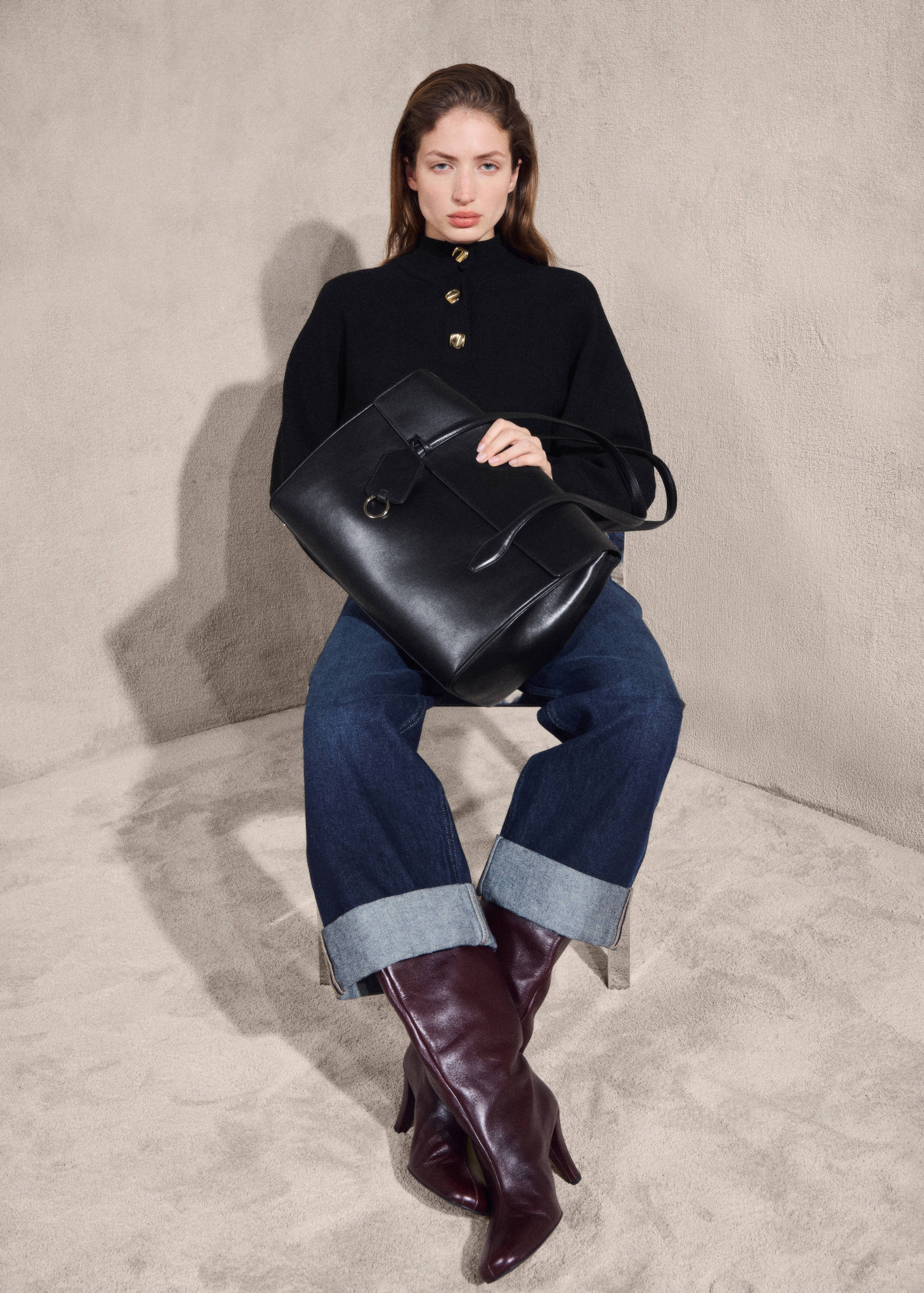 挂件皮革购物袋 - null