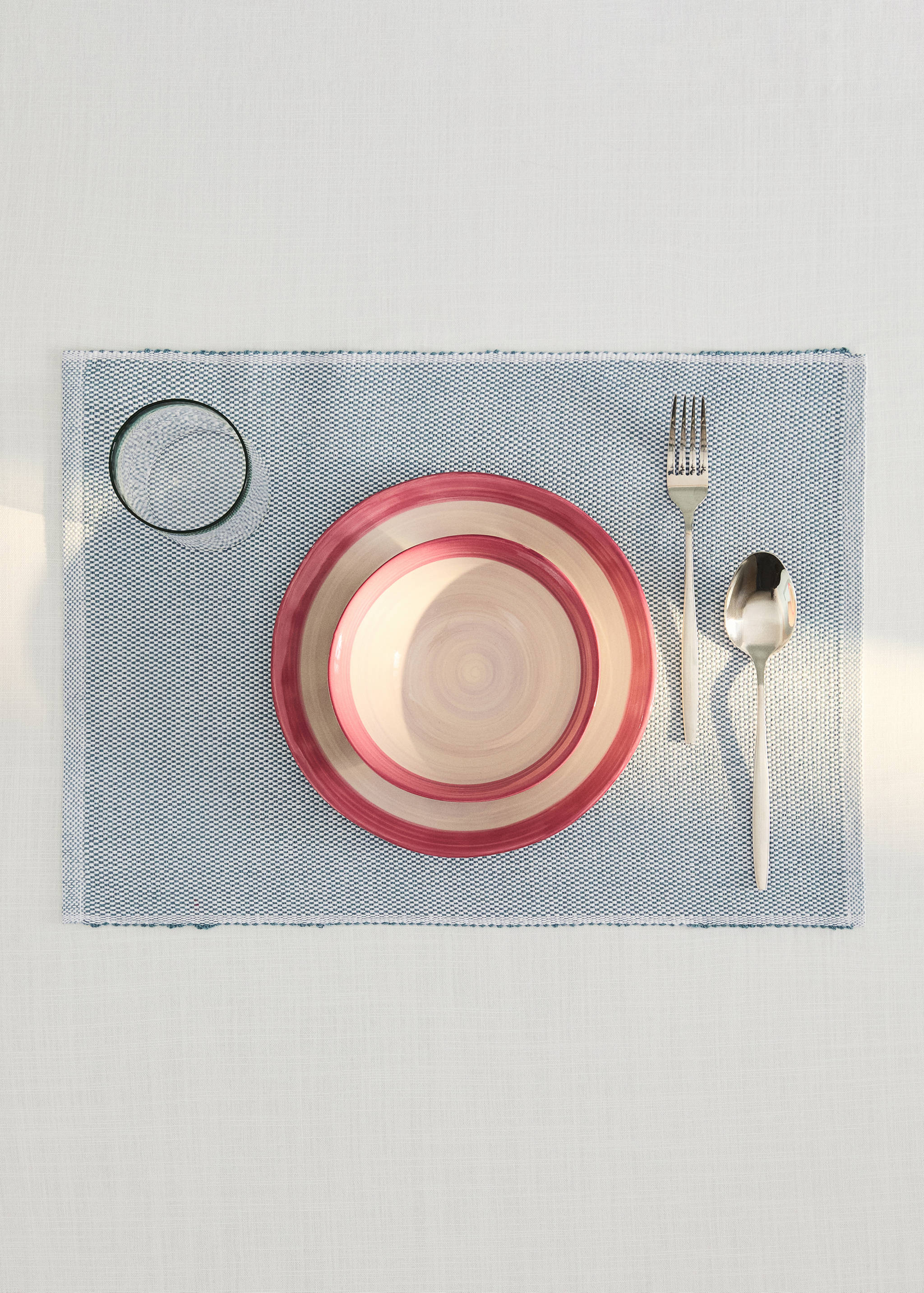 Bordsunderlägg i bomull med melerad effekt - Allmän bild