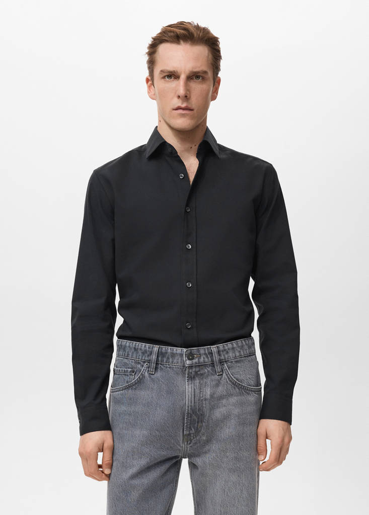 Camisa 100% algodón slim fit
