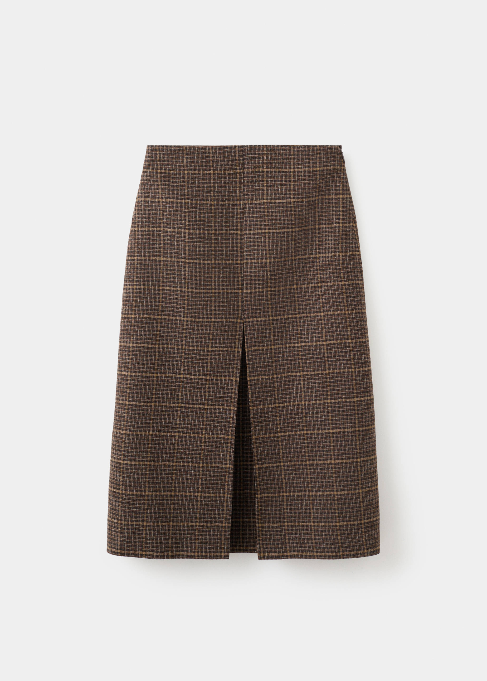 Wool-blend check midi-skirt - Article without model
