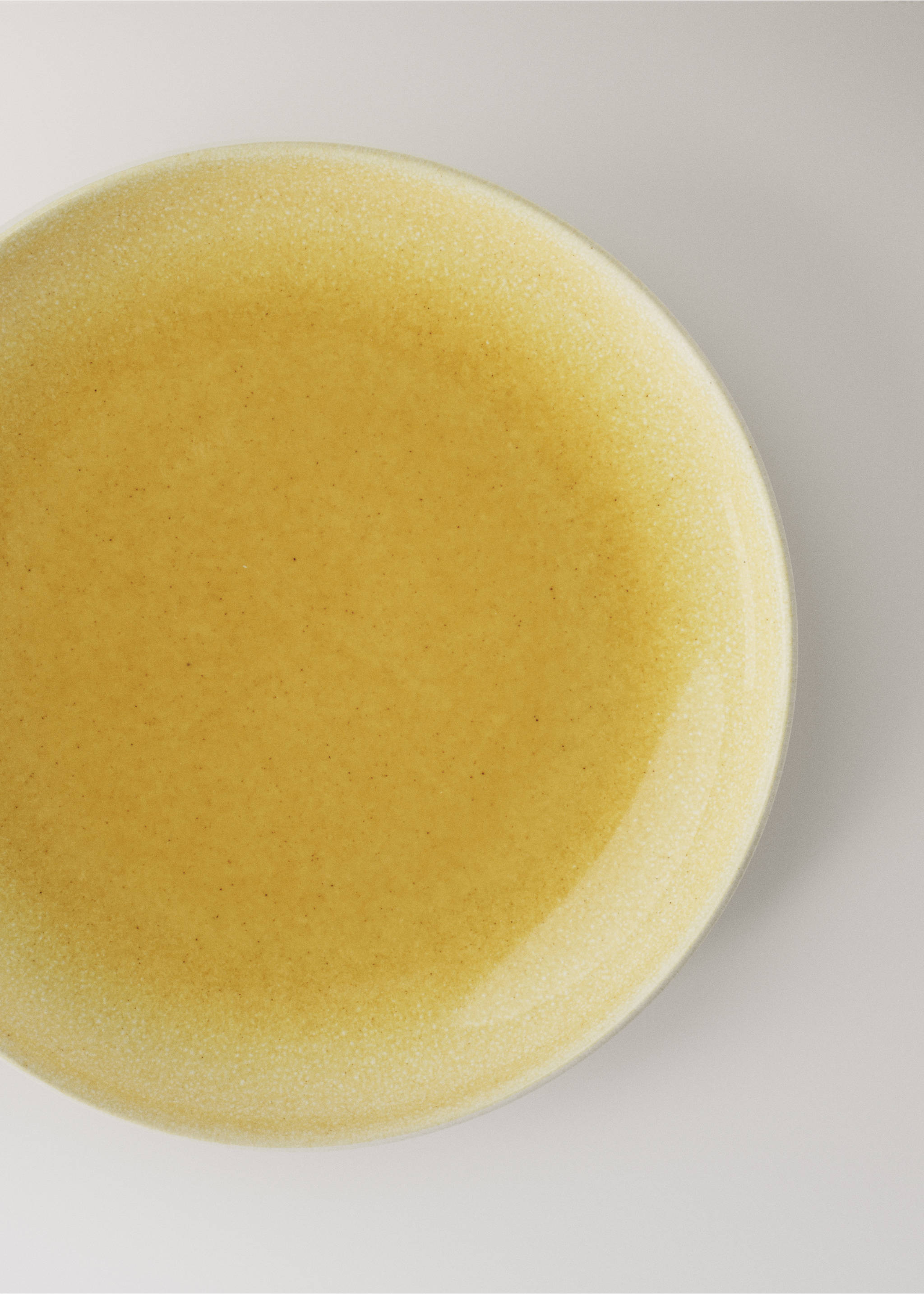 Assiette à dessert en grès couleur dégradée - Détail de l'article 1, Ocre. Ref: 27081312-00.