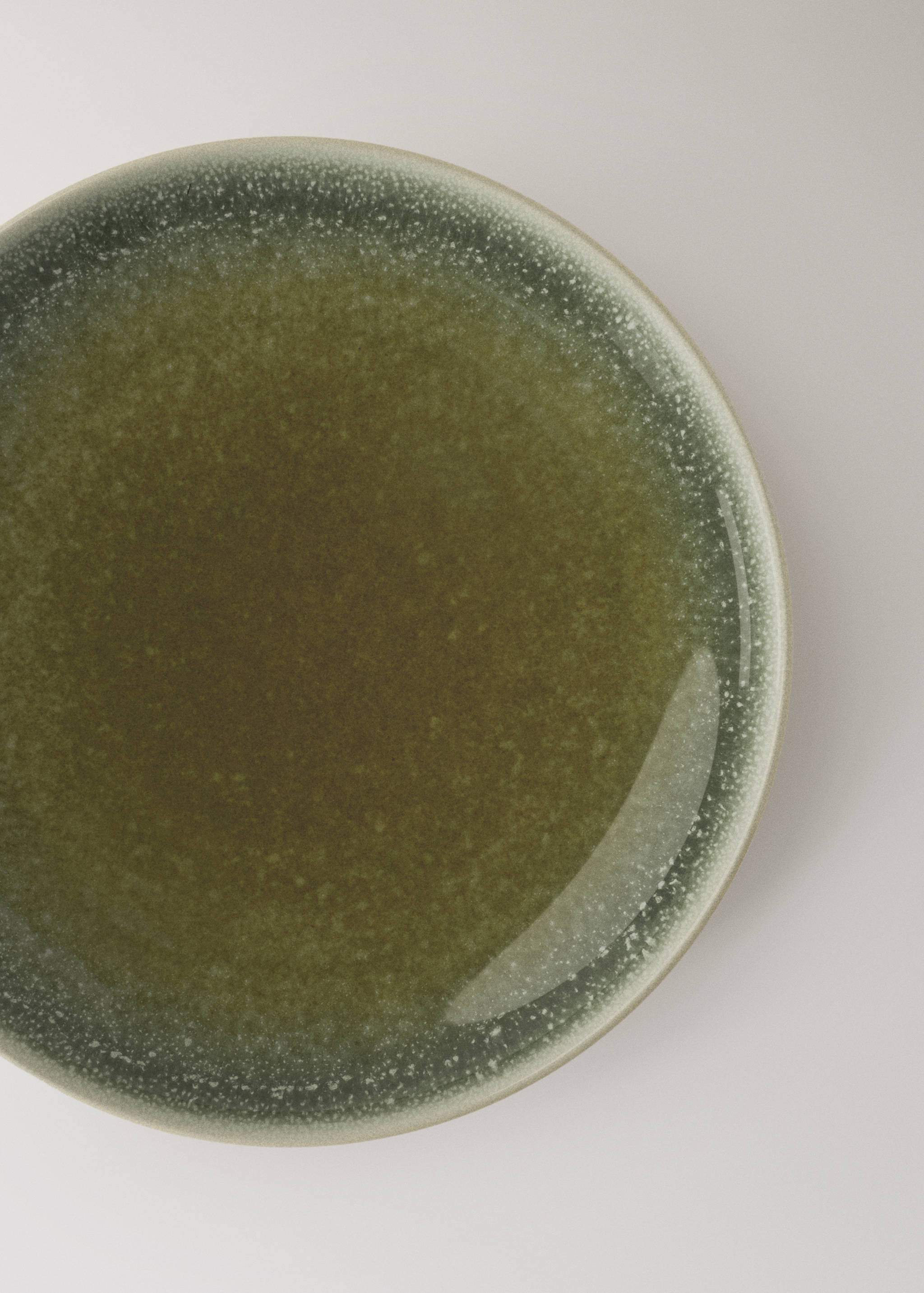 Gradient-colour stoneware dessert plate - Details of the article 1