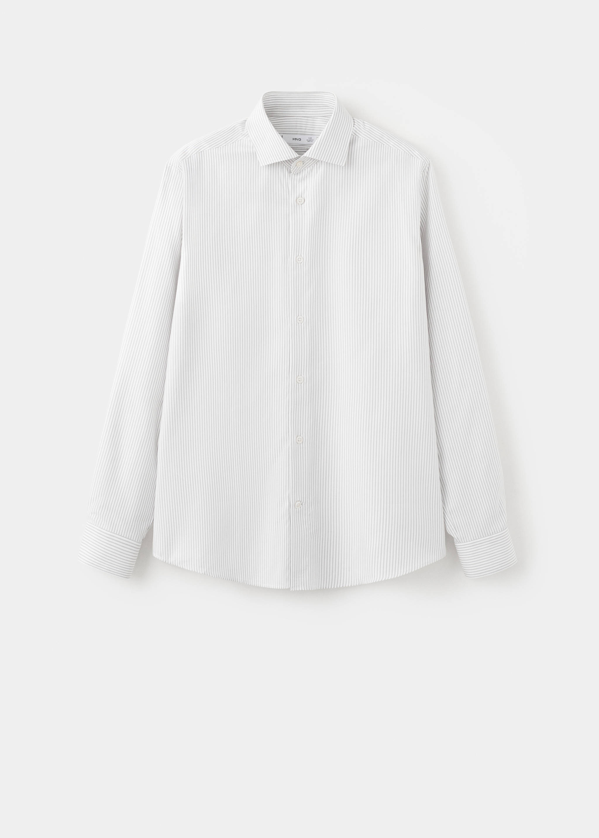 100% cotton slim-fit striped shirt - Article without model