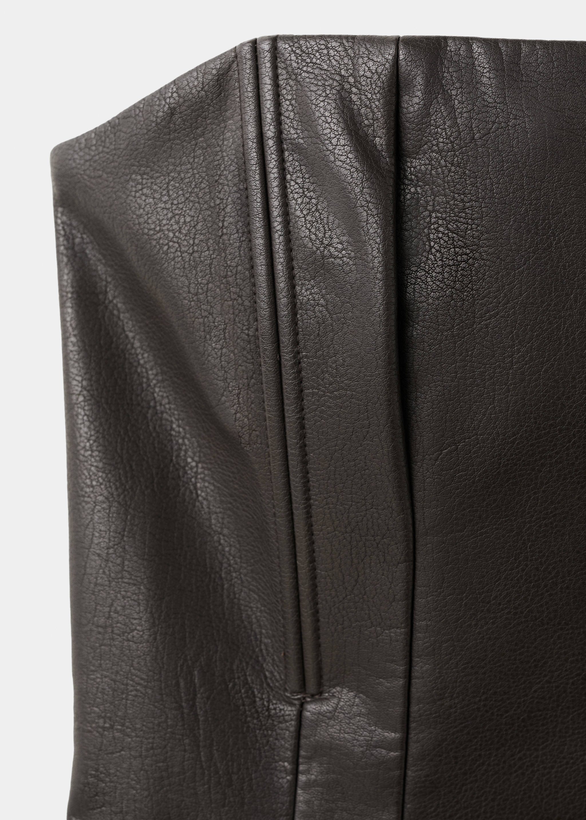 Short faux-leather dress - Details of the article 8
