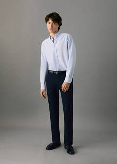 Straight-fit suit trousers — Navy 3