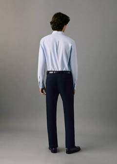 Straight-fit suit trousers — Navy 5