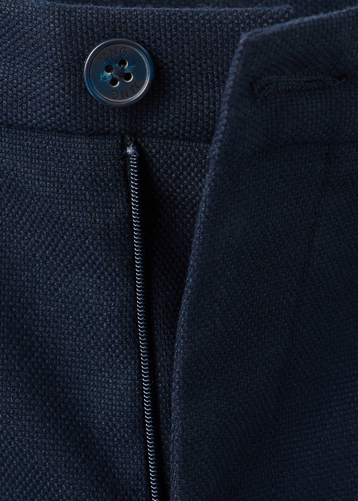 Straight-fit suit trousers — Navy