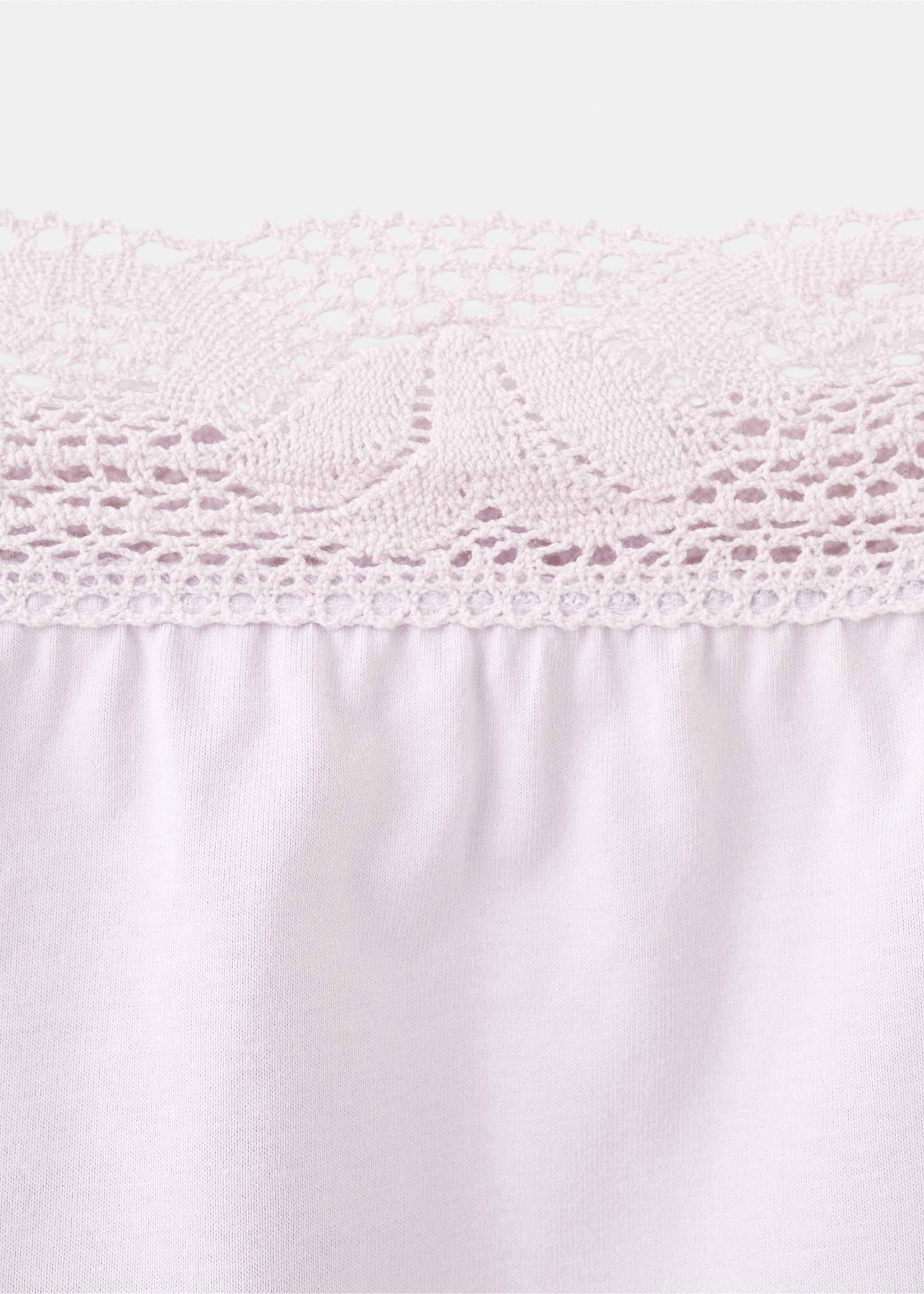 Tank top katun dengan tali dan renda - Rincian barang 8, Ungu. Ref: 27081321-00.