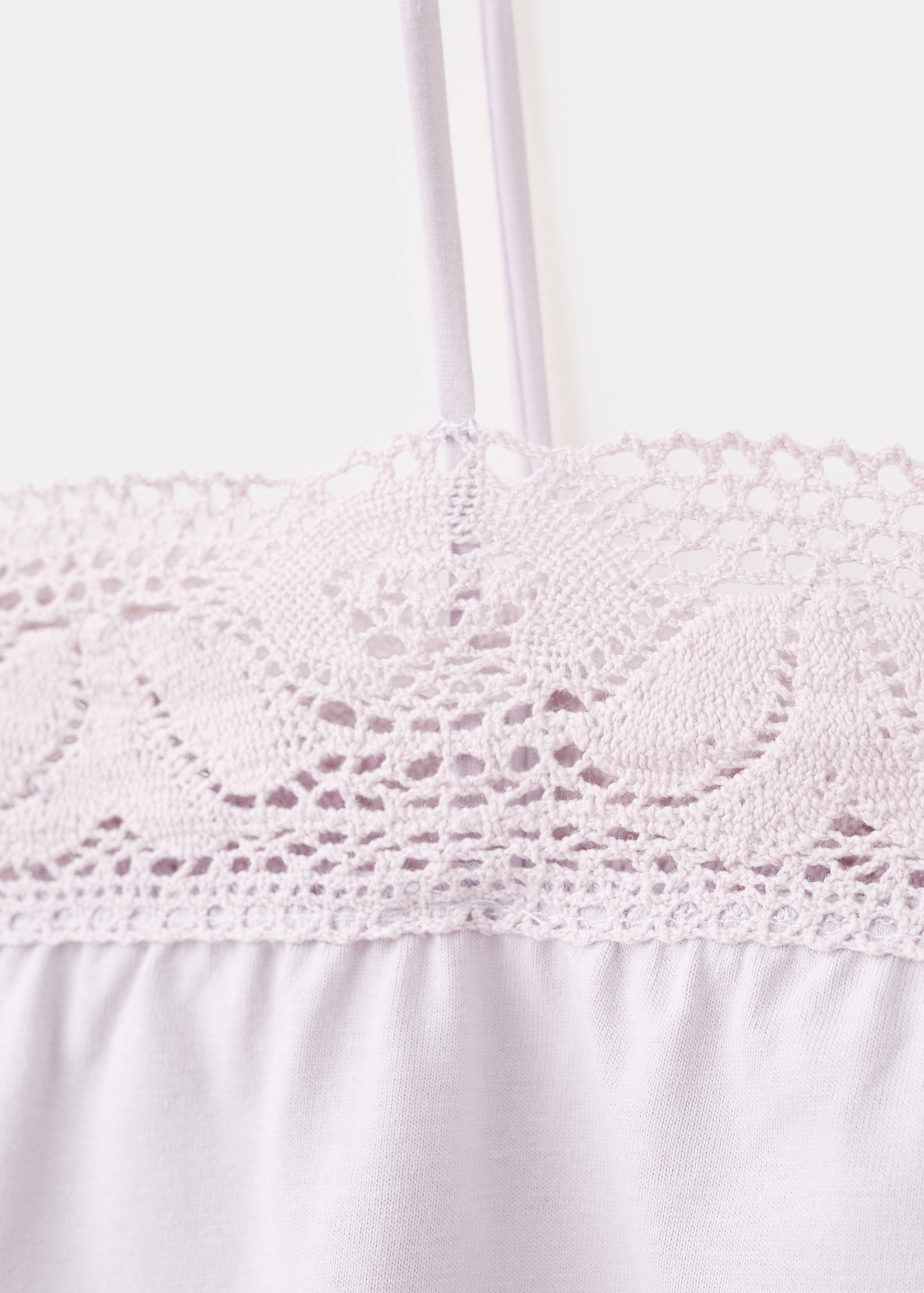 Cotton top with lace straps - Details of the article 0