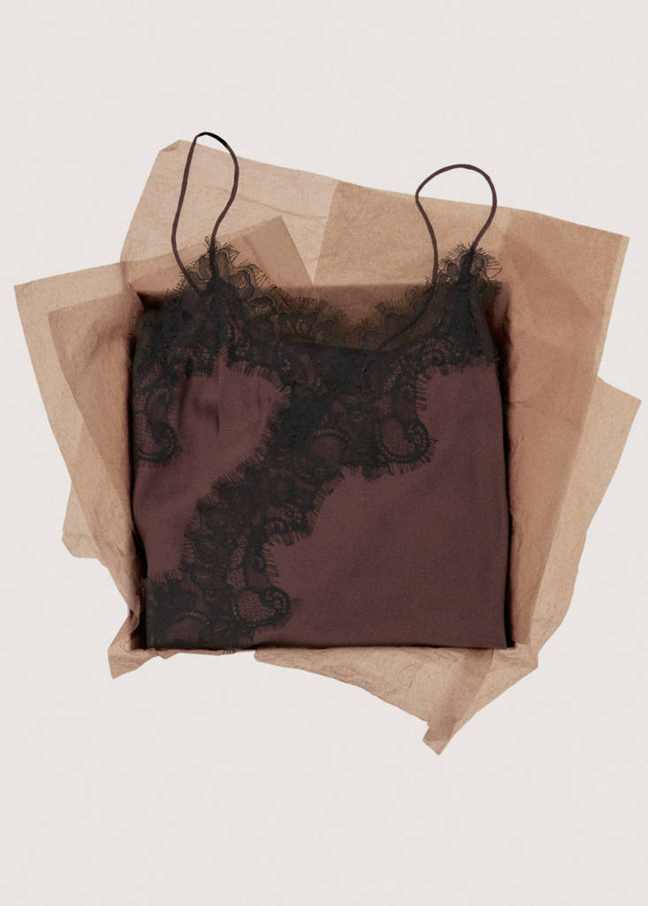 Lace top — Burgundy