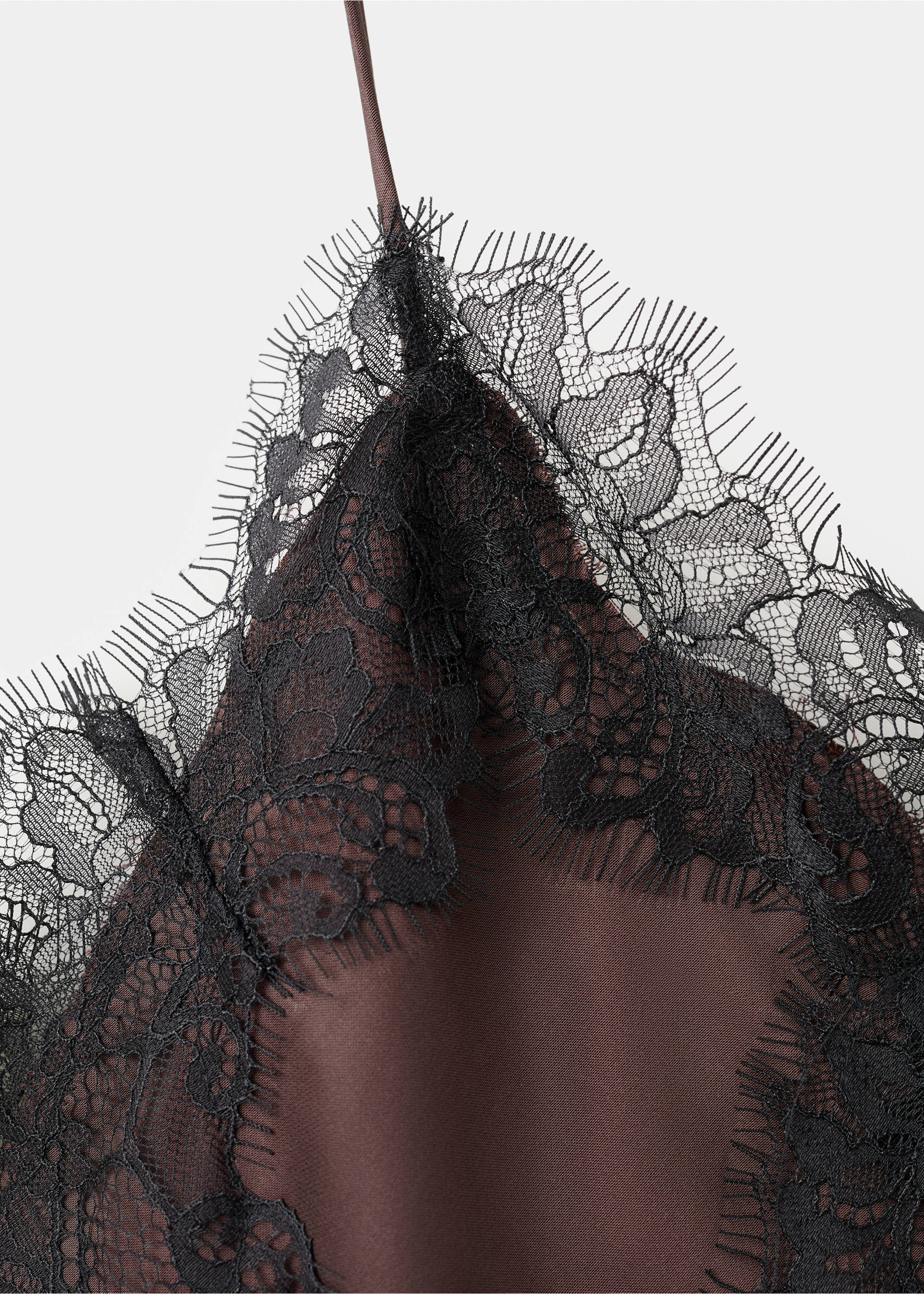 Lace top - Details of the article 8, Burgundy. Ref: 27081326-00.