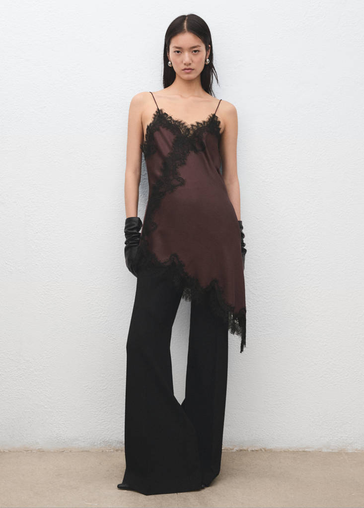 Lace top — Burgundy