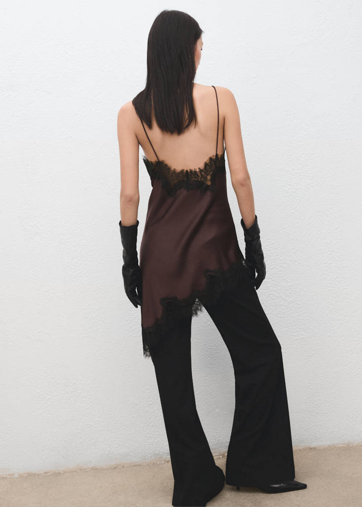 Lace top — Burgundy