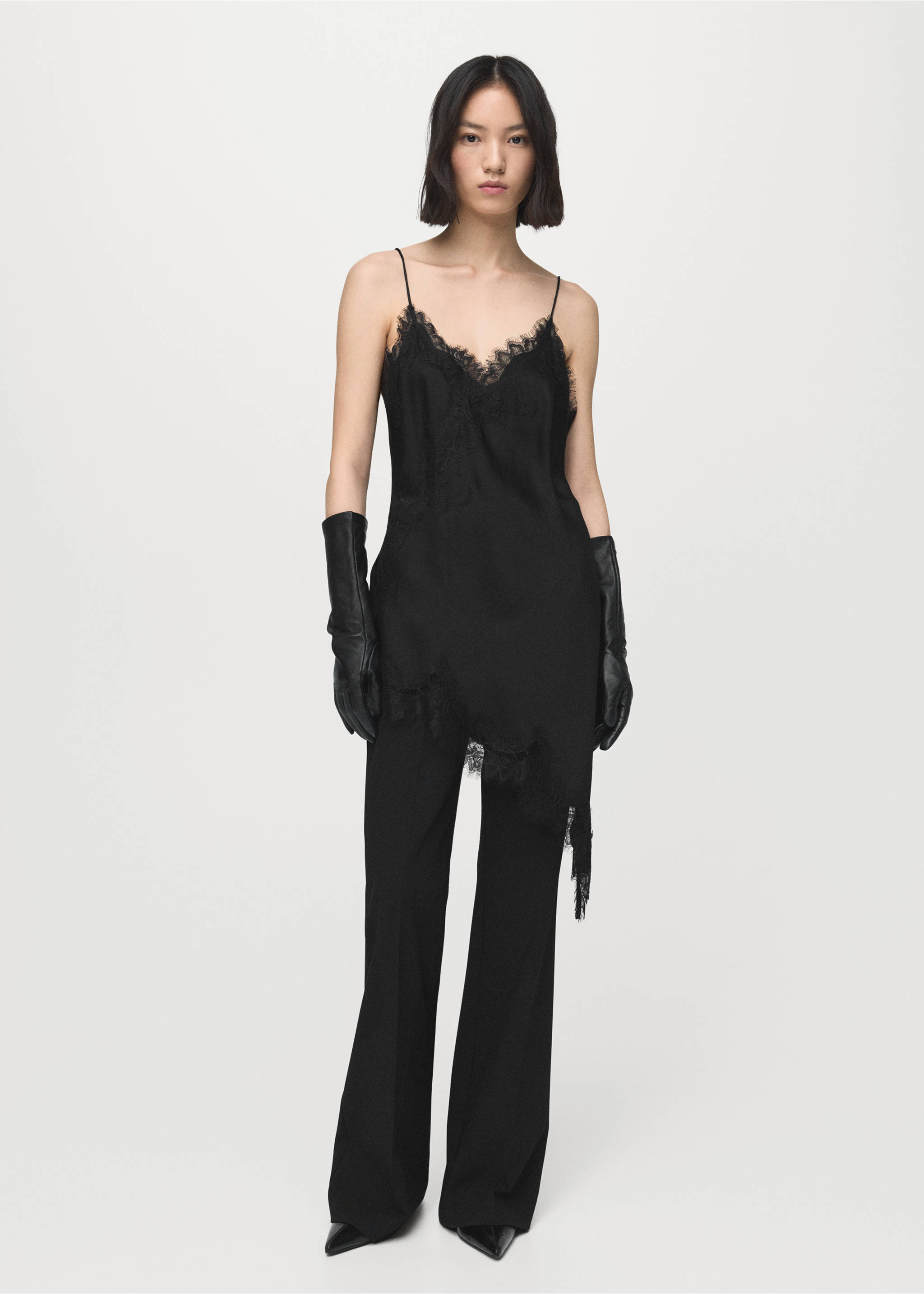 蕾丝上衣 - null, 黑色. Ref: 27081326-00.