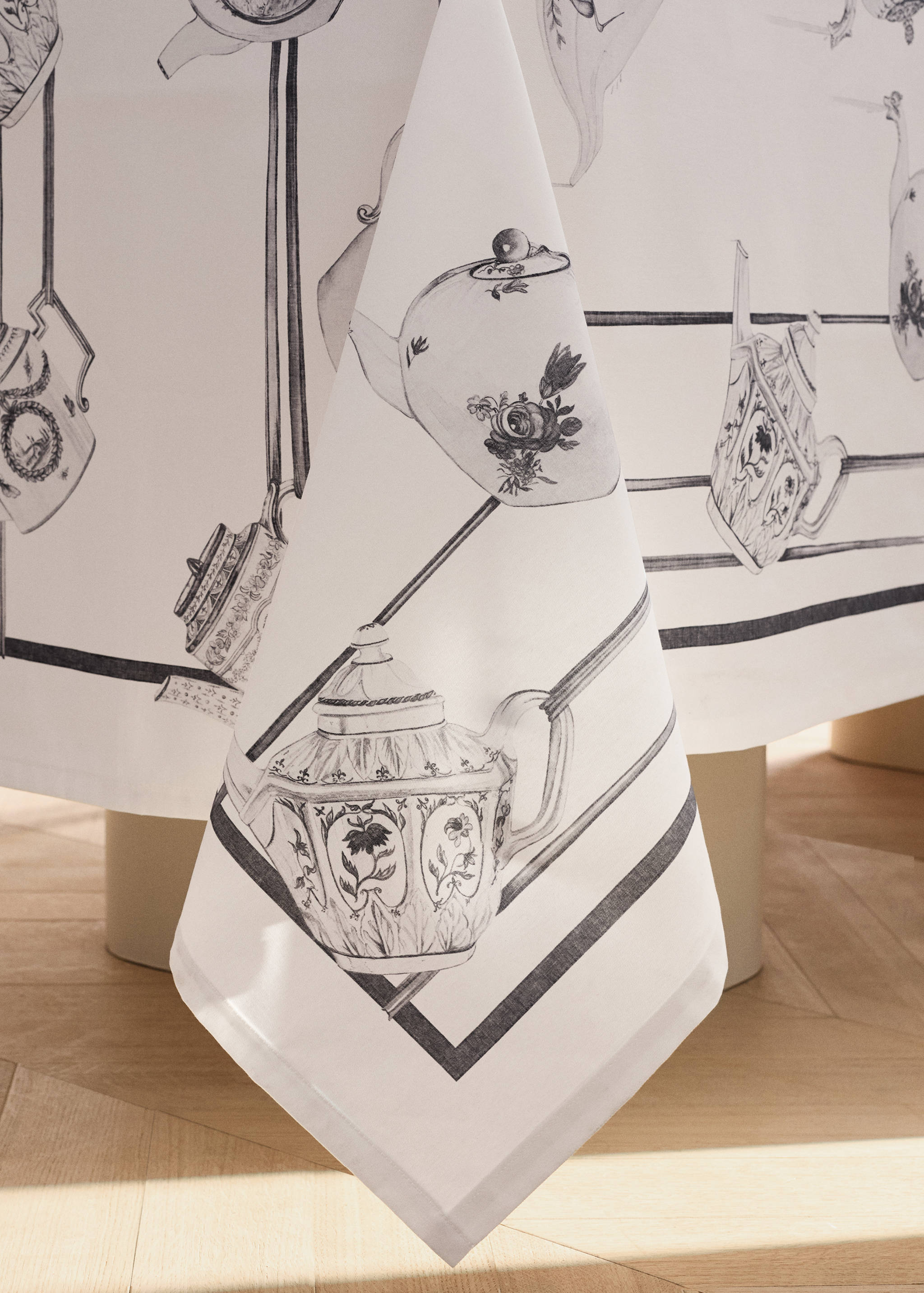 Mantel algodón estampado tazas 8 a 10 comensales - Detalle del artículo 8