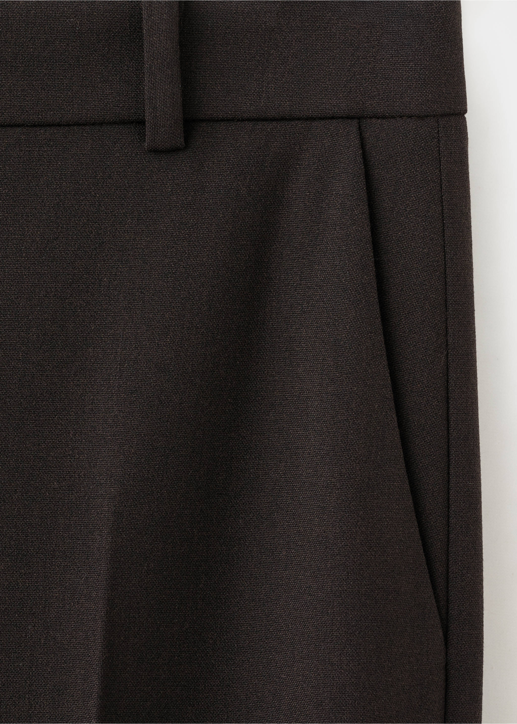 Straight-fit suit trousers - Details of the article 0, Chocolate. Ref: 27081328-00.