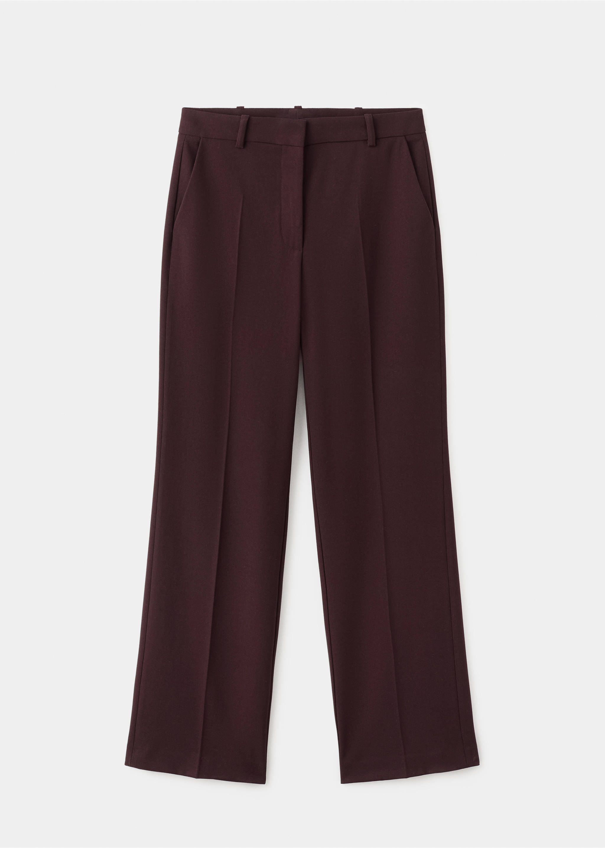 Pantalon de tailleur droit - Article sans modèle, Grenat. Ref: 27081328-00.
