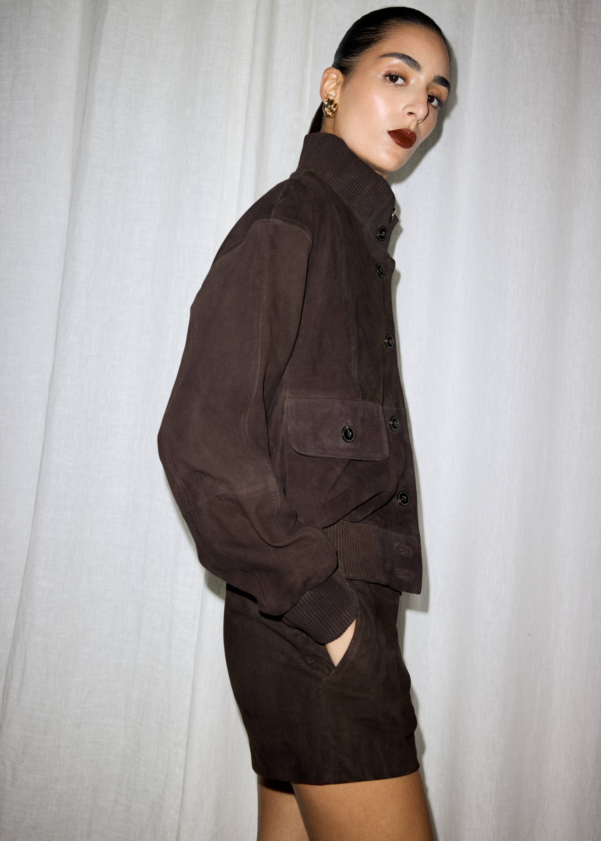 Blouson daim boutons - Verso de l’article