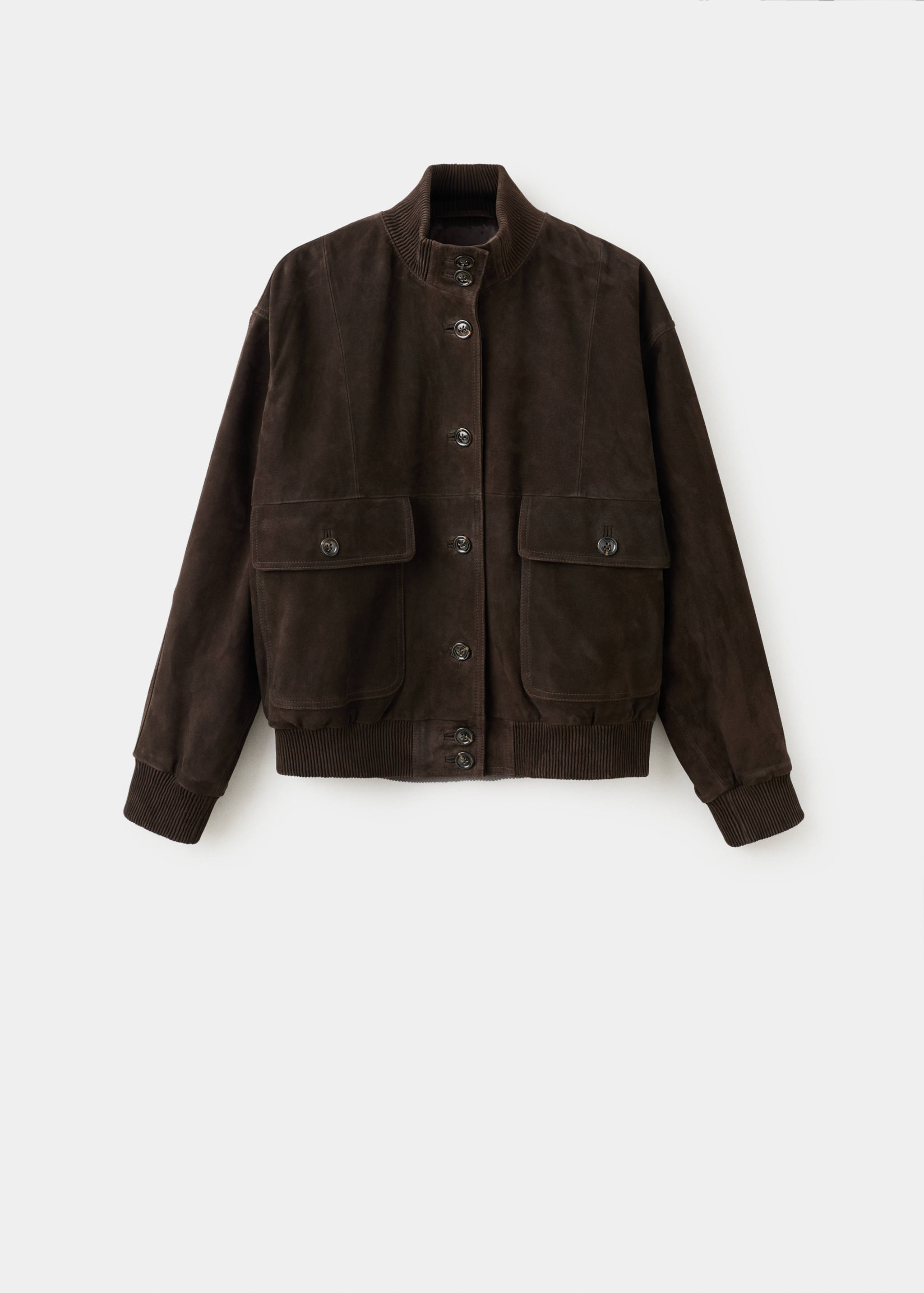 Buttoned suede jacket - Article without model