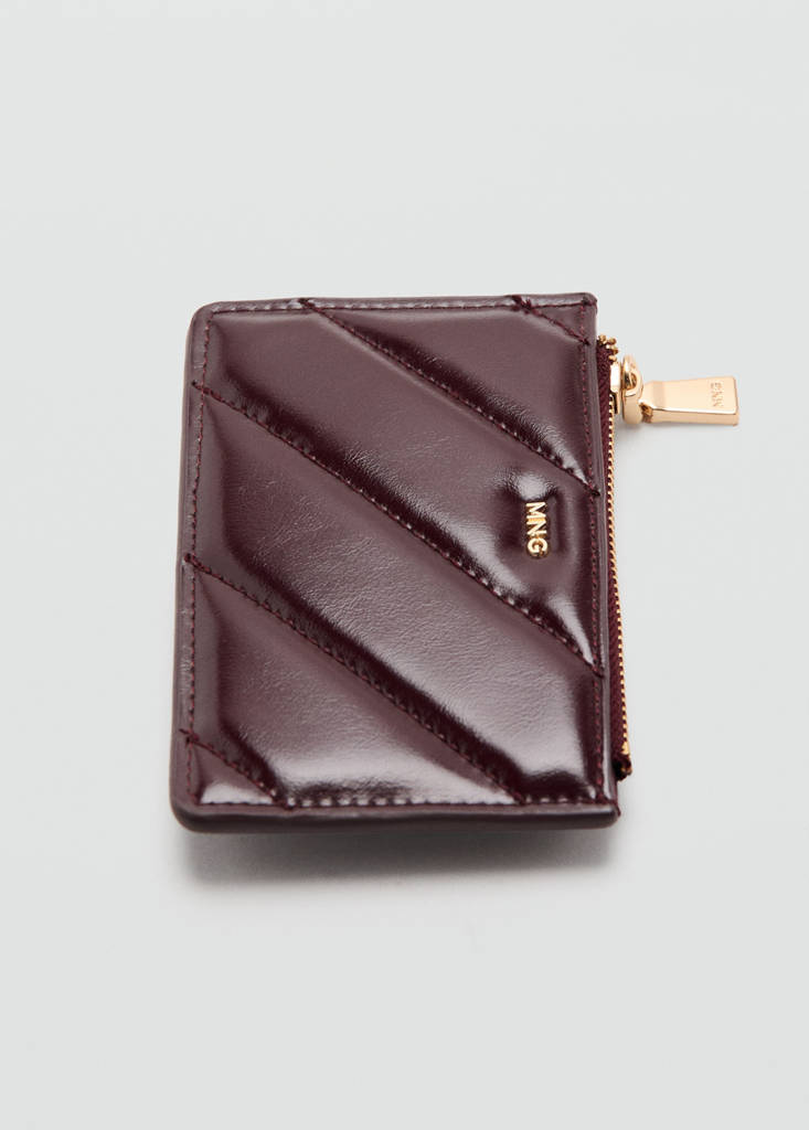 Small quilted wallet — Burgundy