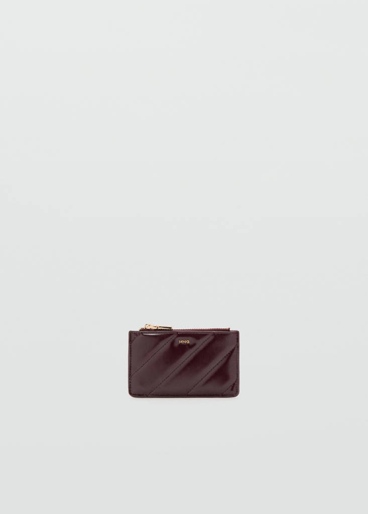 Small quilted wallet — Burgundy